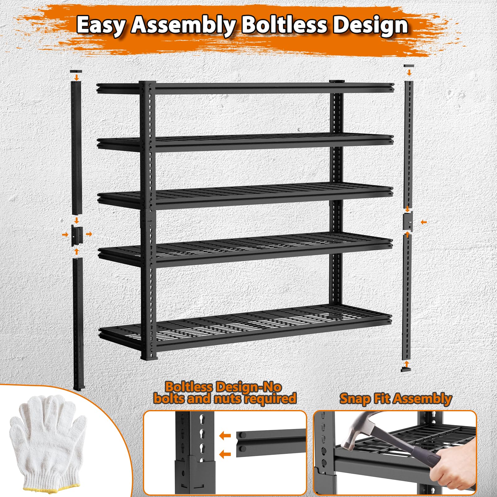 Storage Shelves Heavy Duty (2 Count)