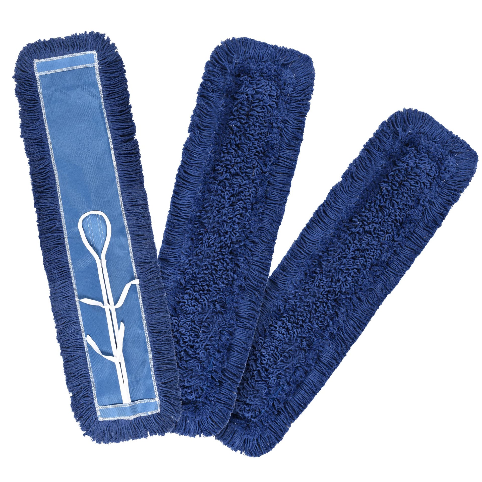 Matthew Cleaning 24'' Industrial Strength Cotton Dust Mop Refill Washable Replacement Heads for Residential & Commercial Use Fit Standard Dust Mop Frames (3 Count) - ModHome Supplies