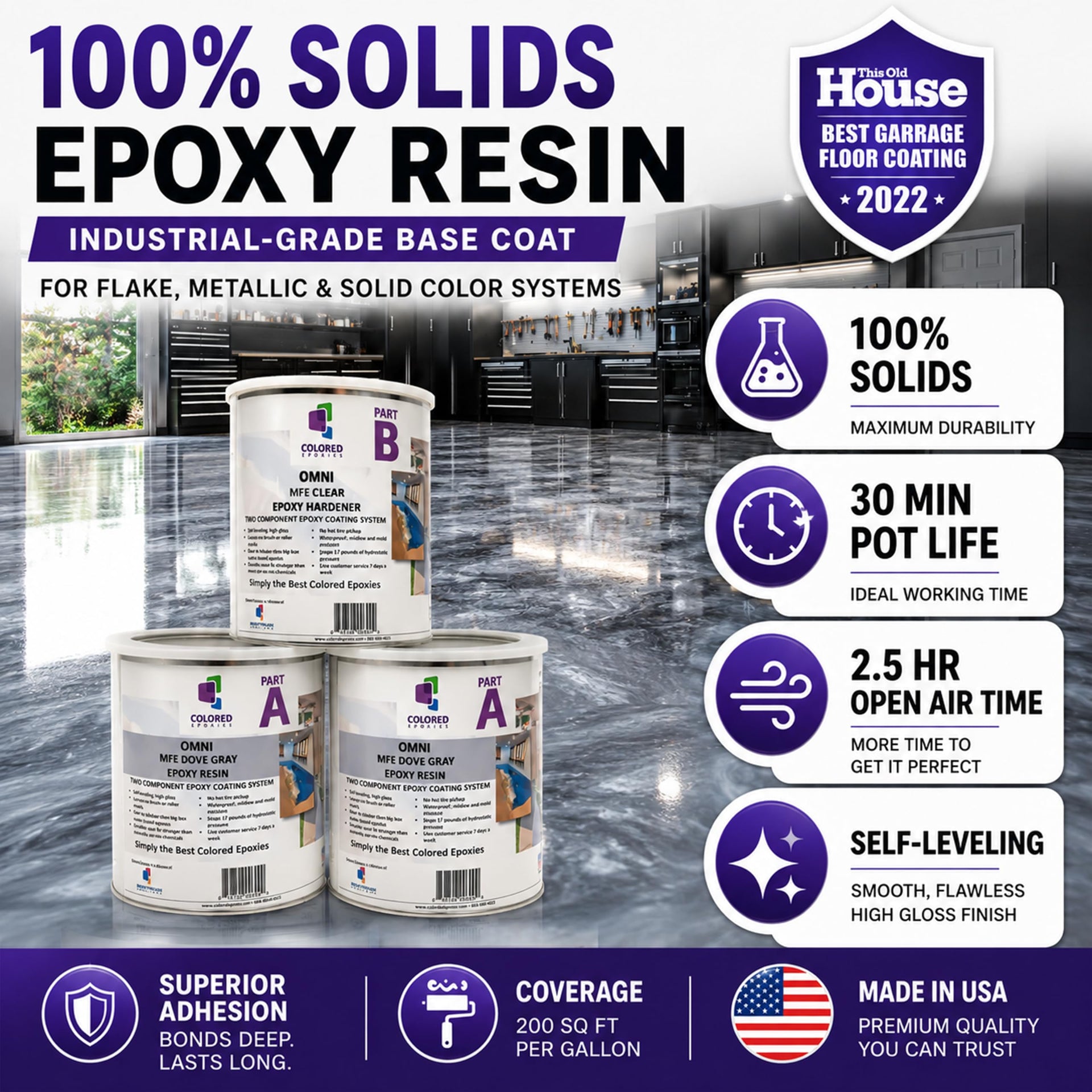 Safety Yellow Epoxy Resin Coating Made with Beautiful and Vibrant Pigments (1920 Fl Oz)