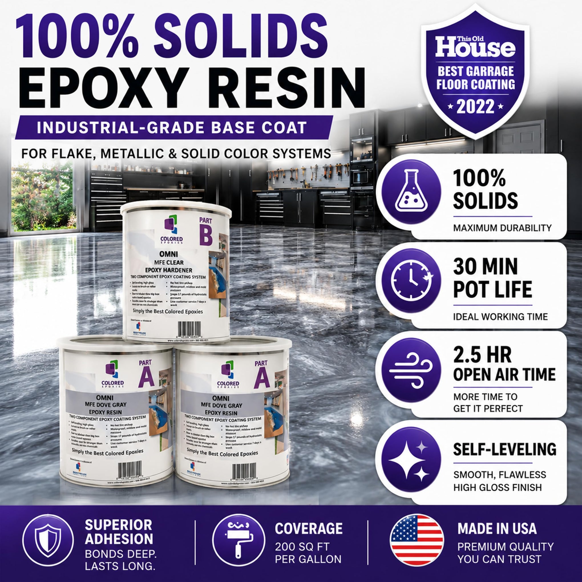 Safety Yellow Epoxy Resin Coating Made with Beautiful and Vibrant Pigments (1920 Fl Oz)