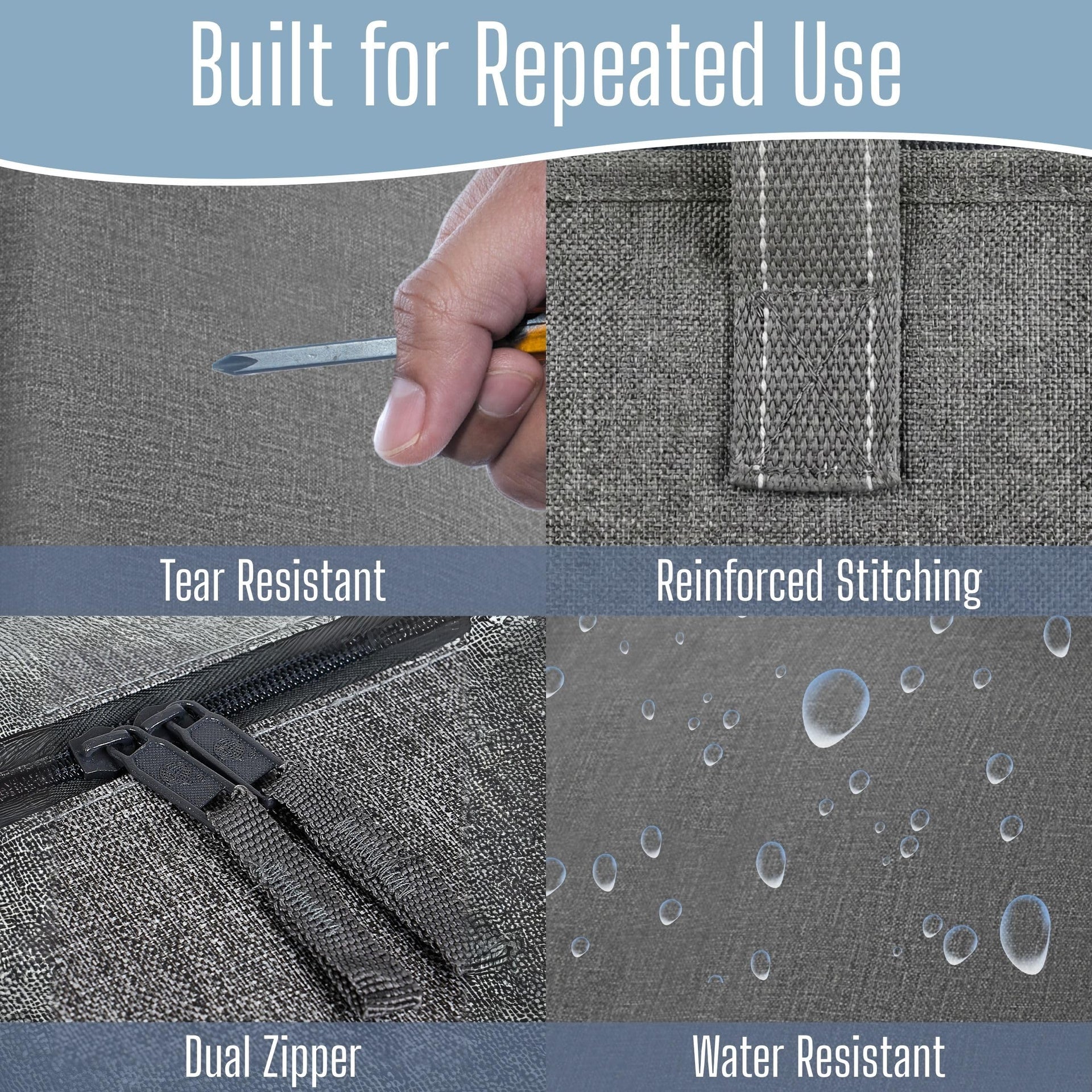 4 Pack Extra Large Heavy Duty Moving Bags with Wide Opening & Reinforced Handles (4 Count)