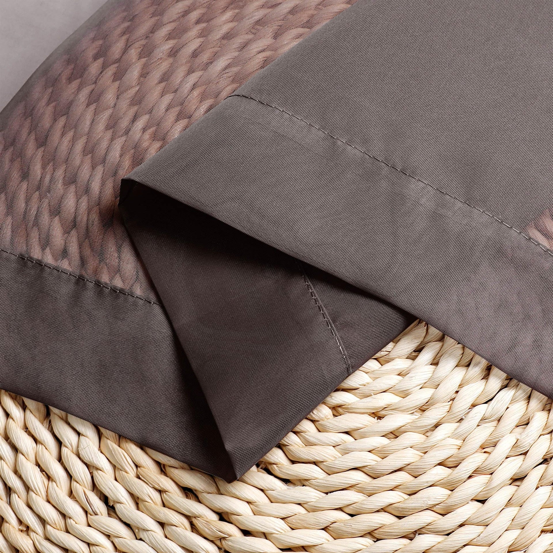Sheer Chocolate Brown Tier Curtains 24 Inch Length (2 Count)