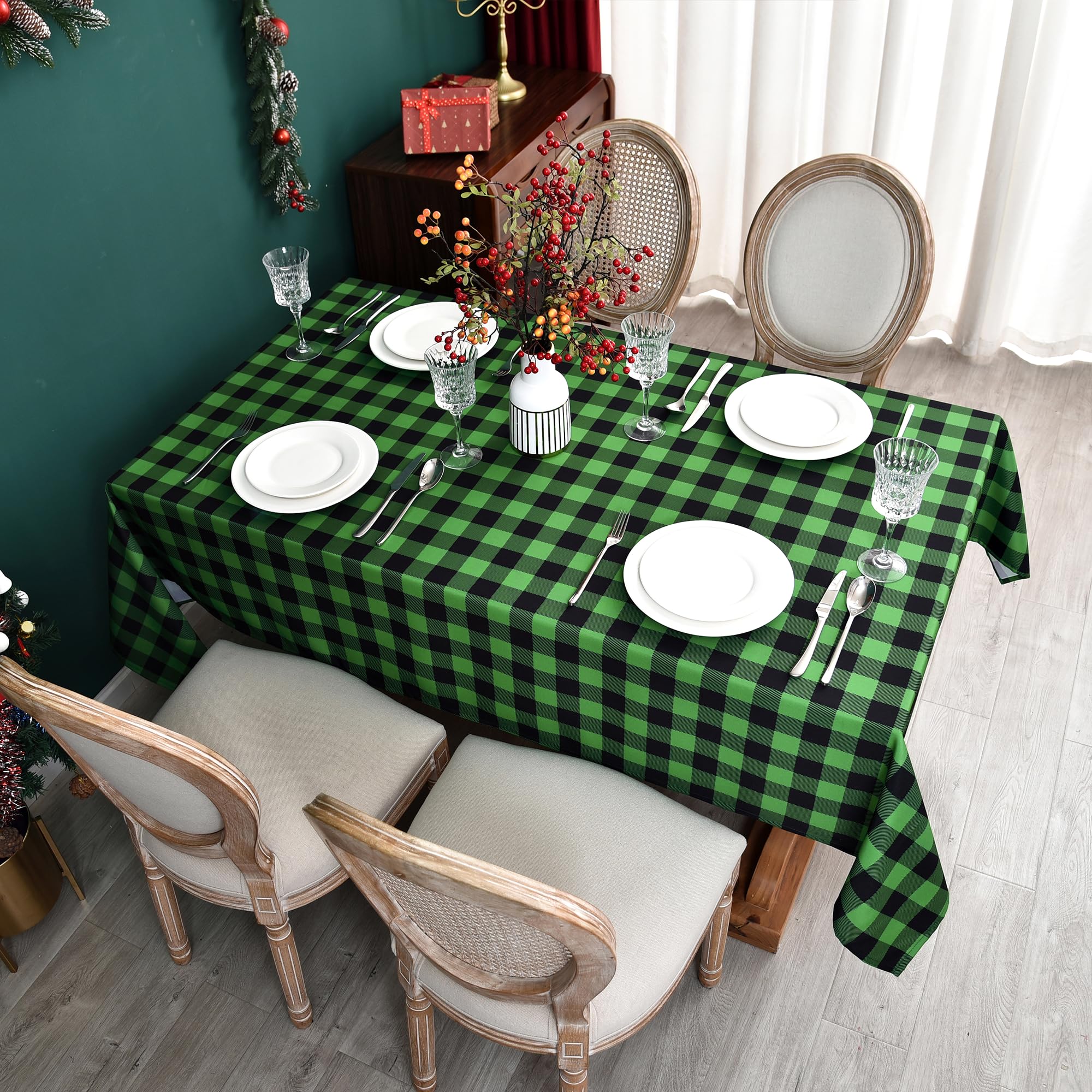 Waterproof Checkered Tablecloth Fabric