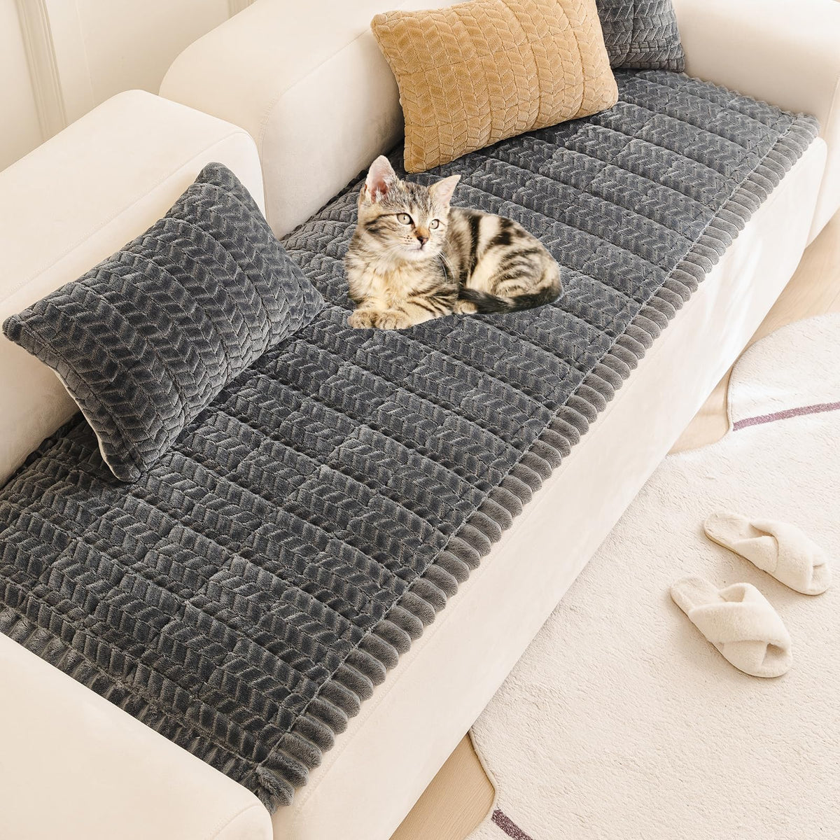 Pet Couch Cover Dogs Washable Sofa Protector Covers Non Slip Fuzzy Dog Mat
