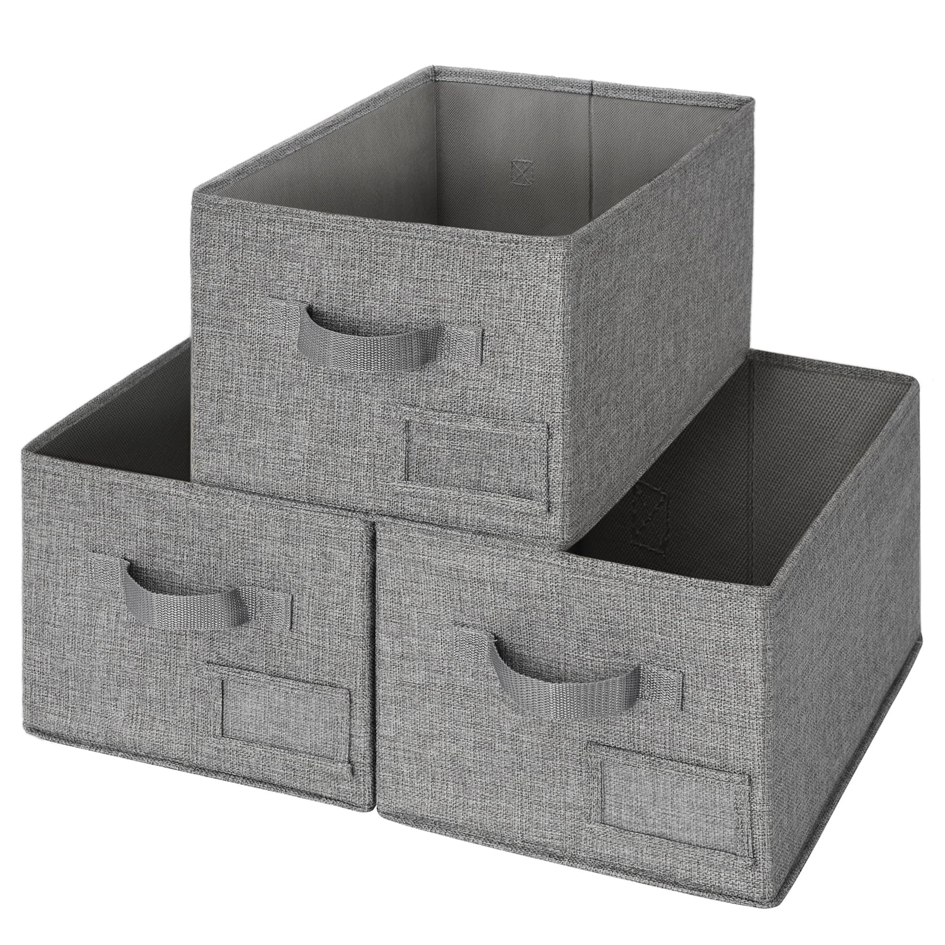 Closet Storage Bins with Label (3 Count)