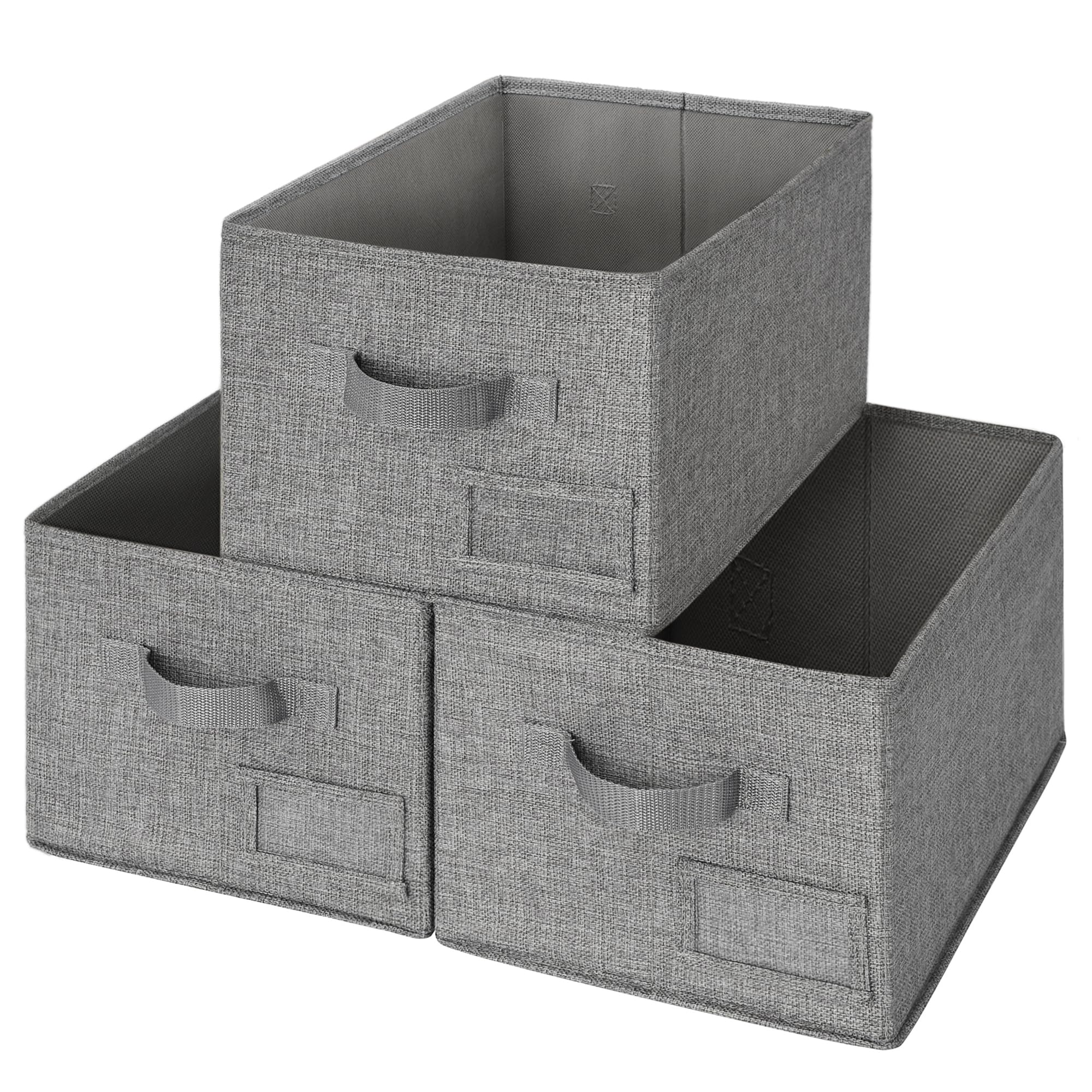 Closet Storage Bins with Label (3 Count)