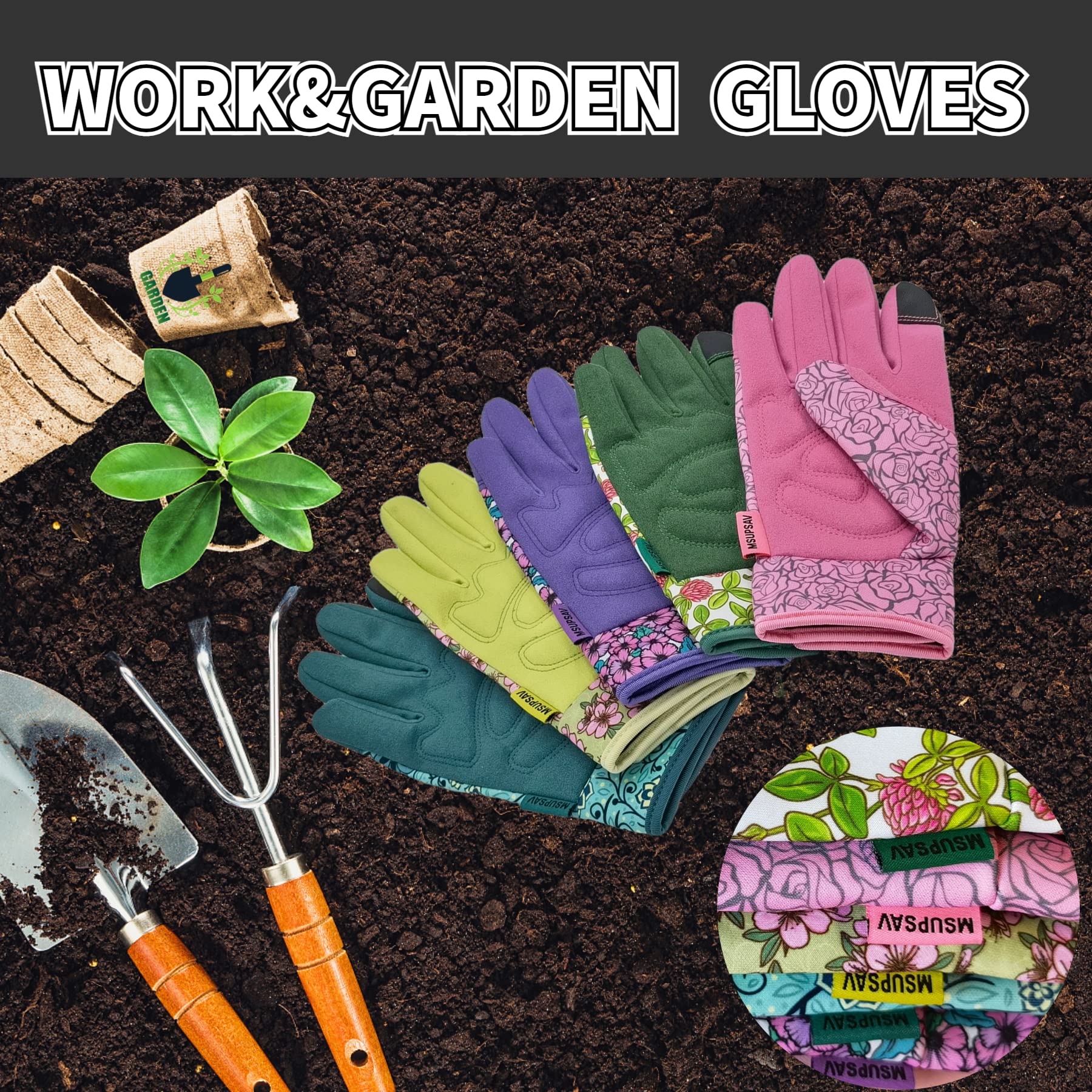 2 Pairs Indoor Gardening Gloves