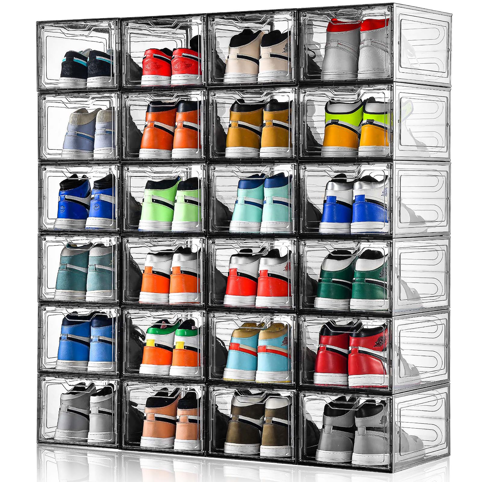 12 Pack Shoe Boxes Shoes Organizer (12 Count)