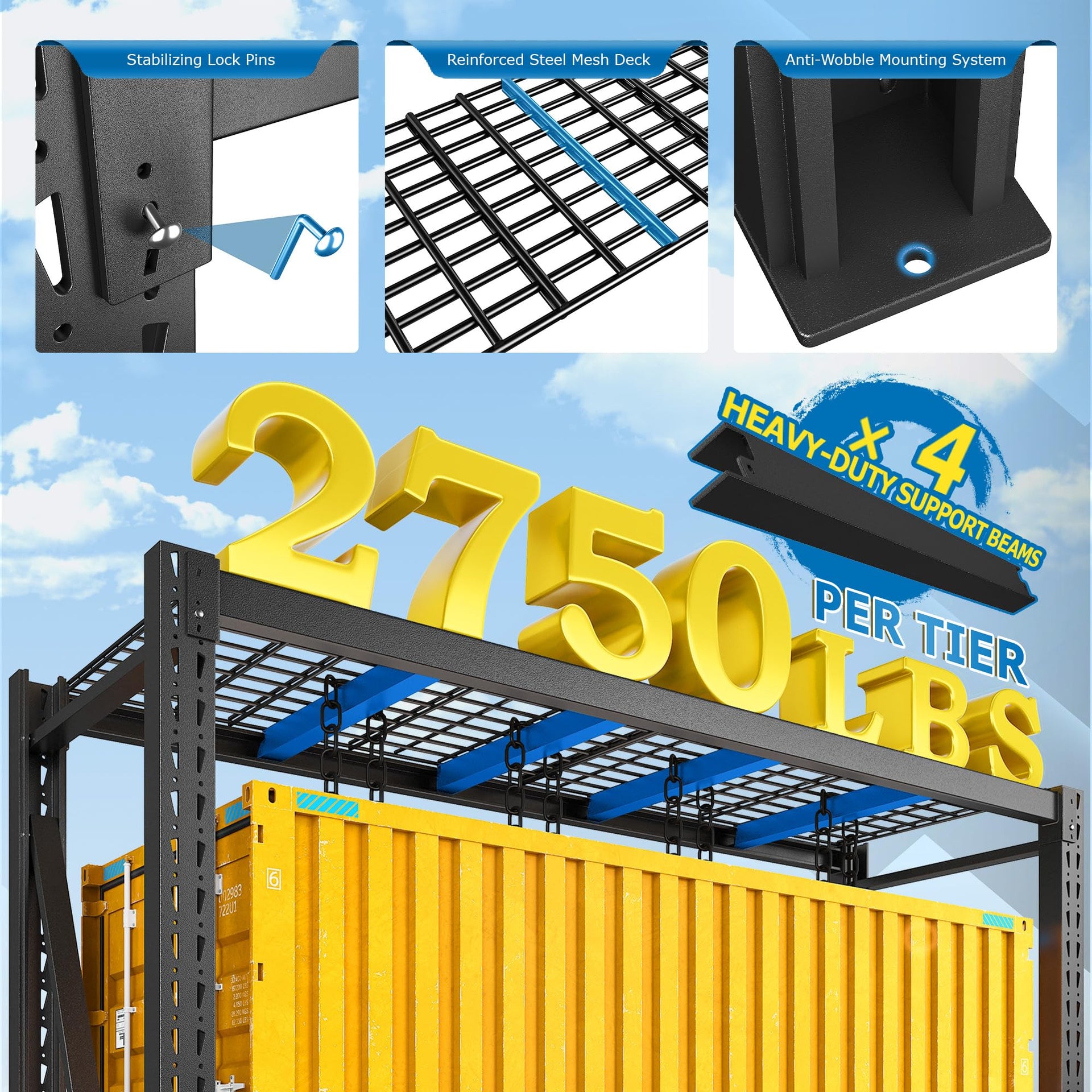 8250LBS Heavy Duty Garage Shelving