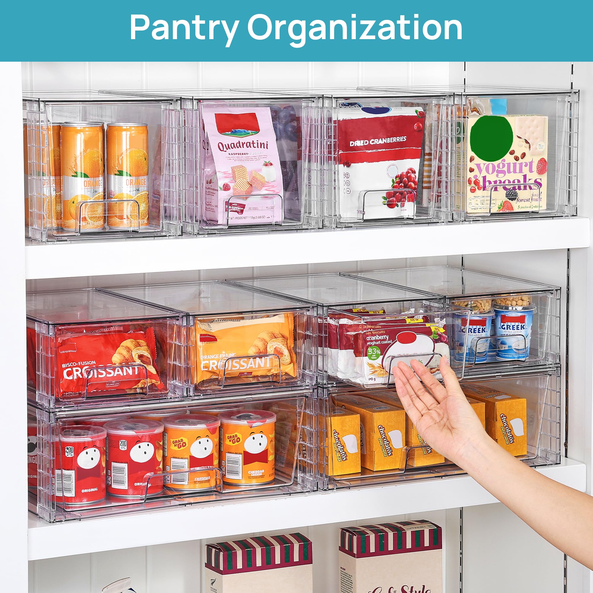 Clear Stackable Storage Drawers (7 Count)