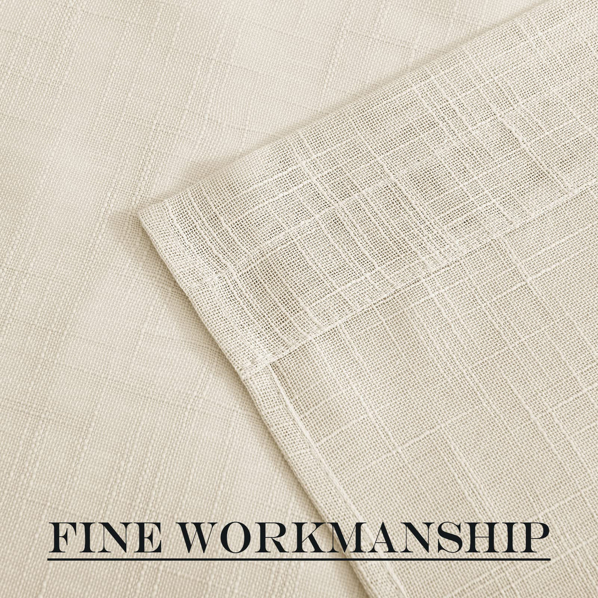 Door Panel Curtains Faux Linen French Curtain