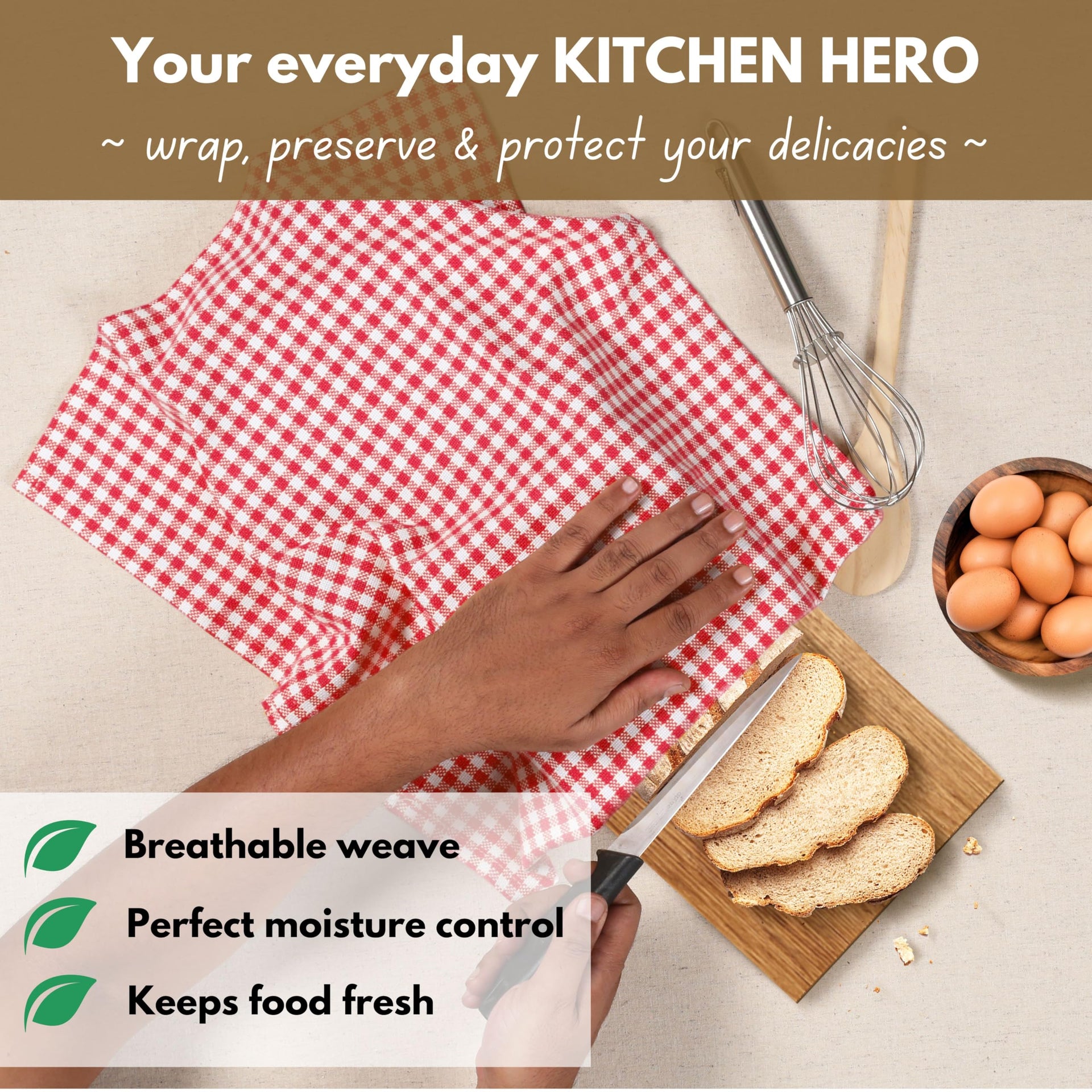 12 Pack Gingham Check Kitchen Towels 16"x26"