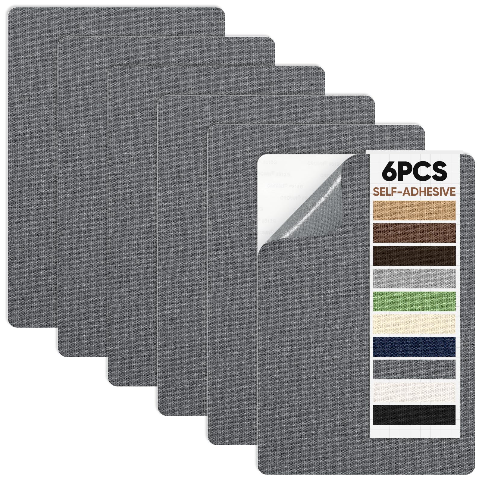 Canvas Patch 5.5 x 8 Inches 6Pcs Self (6 Count)