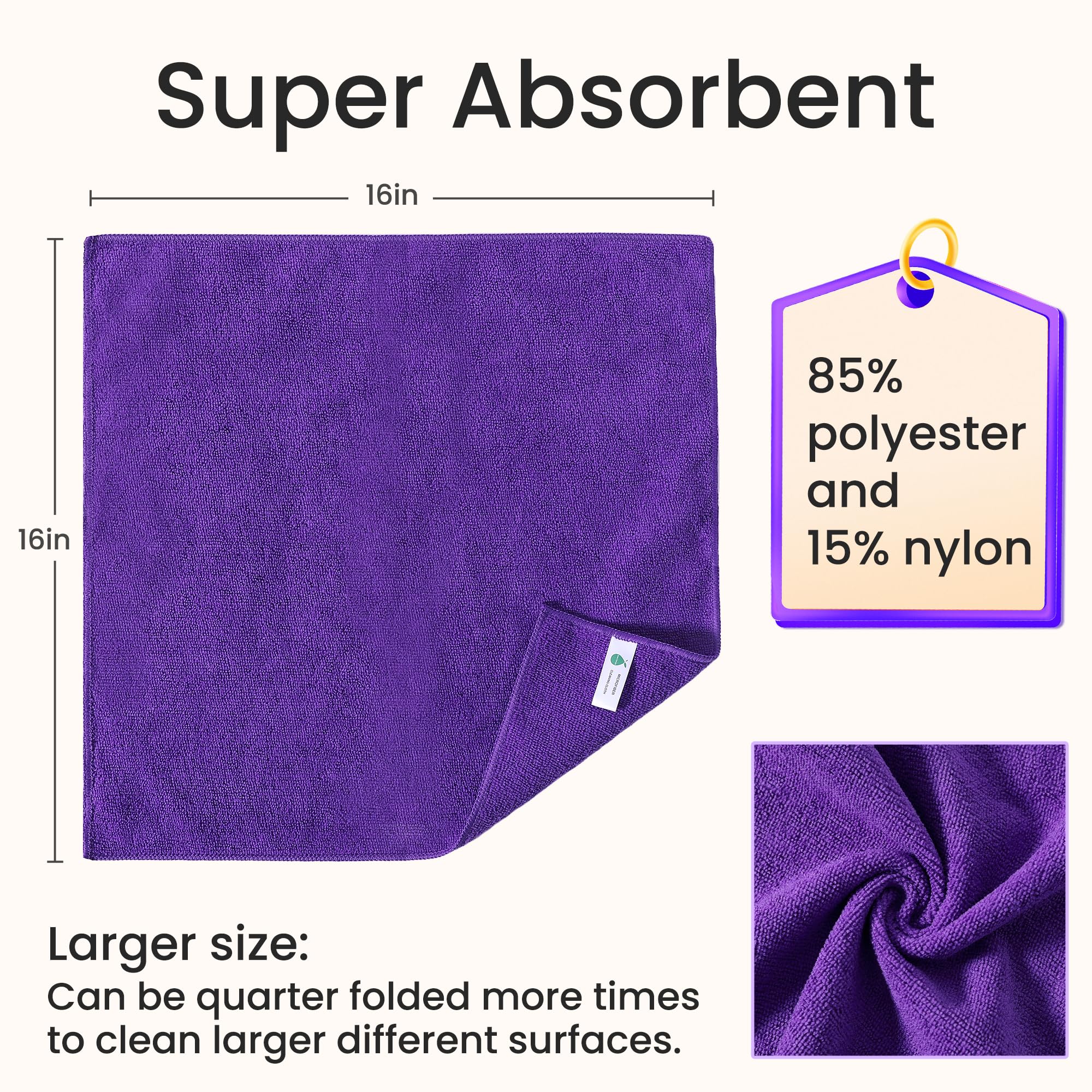 Microfiber Cleaning Cloths (12 Count)