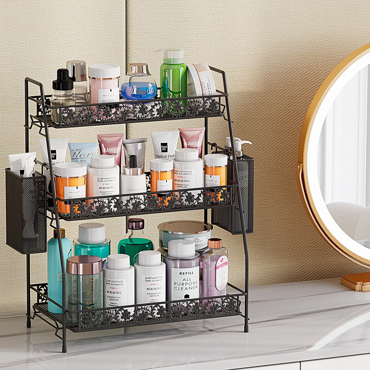 3 Tier Shelf Storage Rack Organizer for Countertop Spice Racks