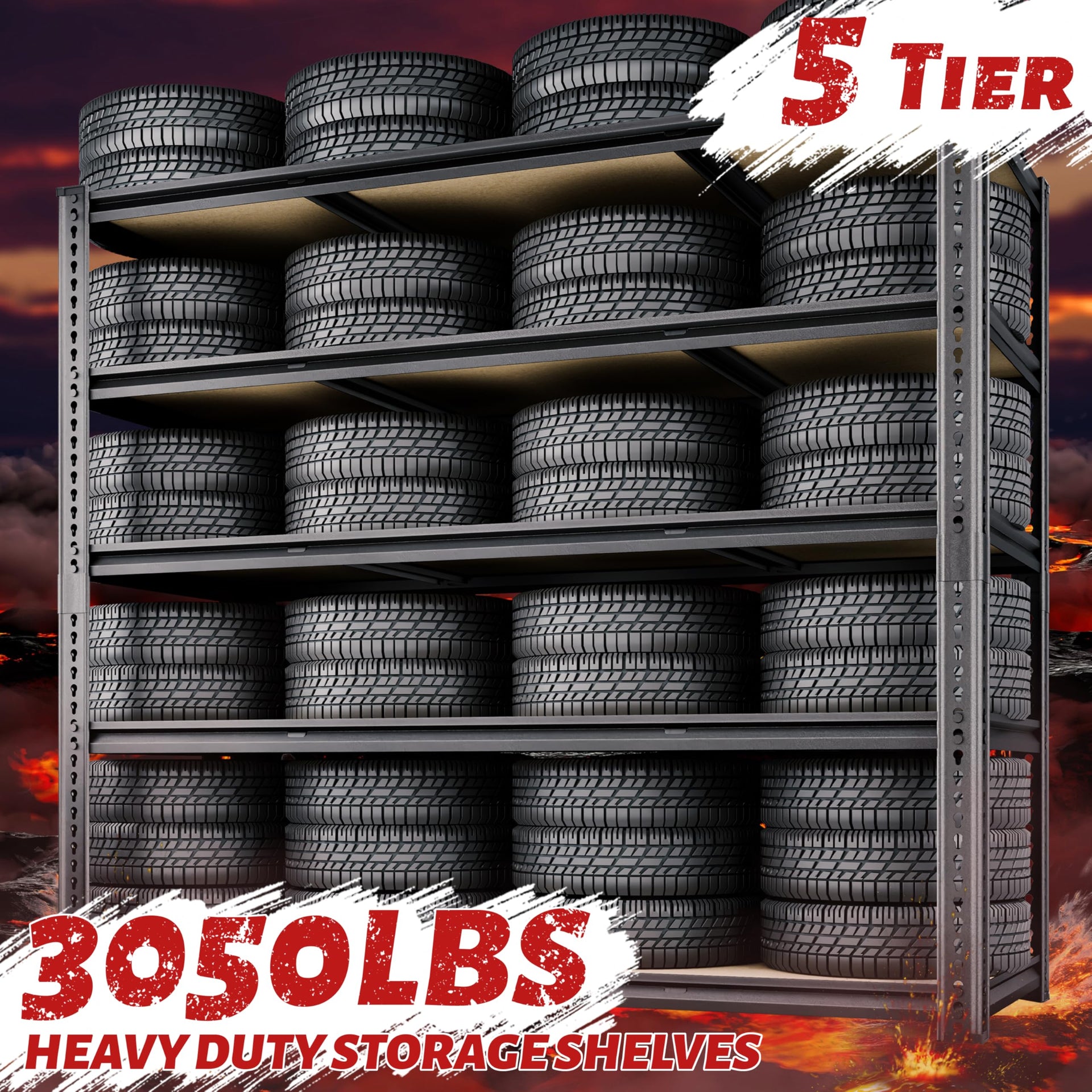48"W Garage Shelving Heavy Duty (5 Count)