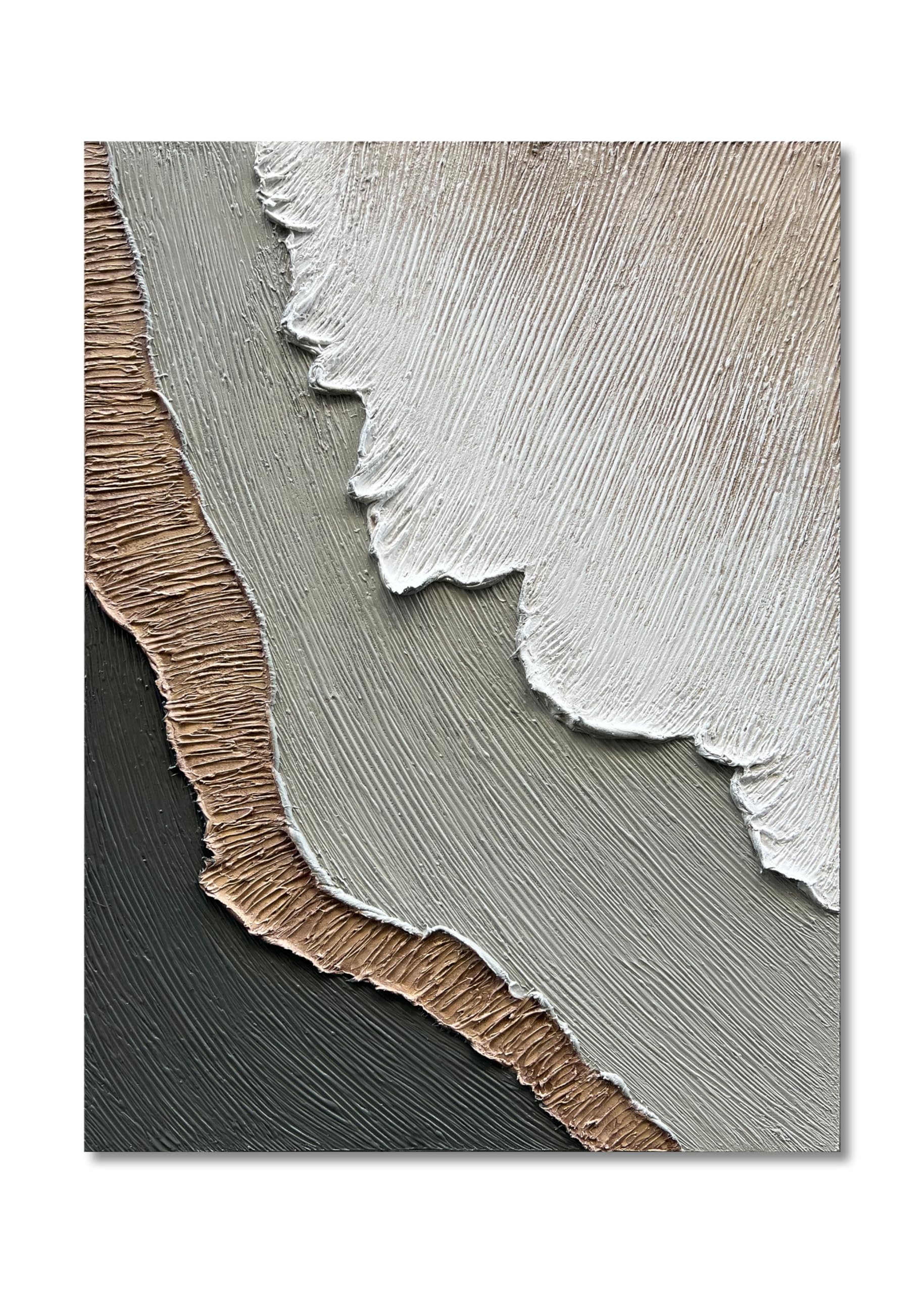 Art Hand Painted Beach Wave Landscape Oil Painting 40x28 Inch Abstract Wall Decorative Art