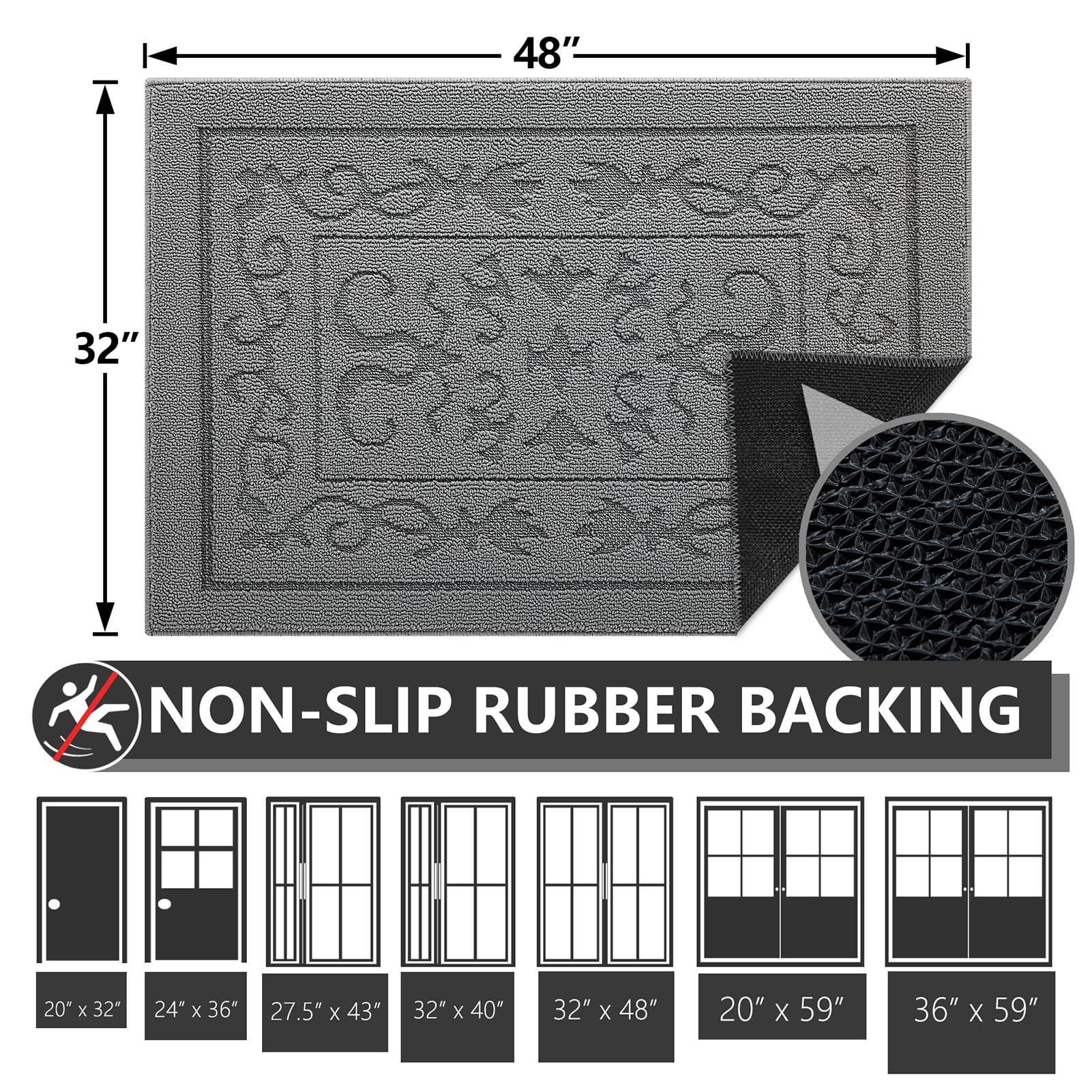 Dirt Trapper Door Mat 32"x48"