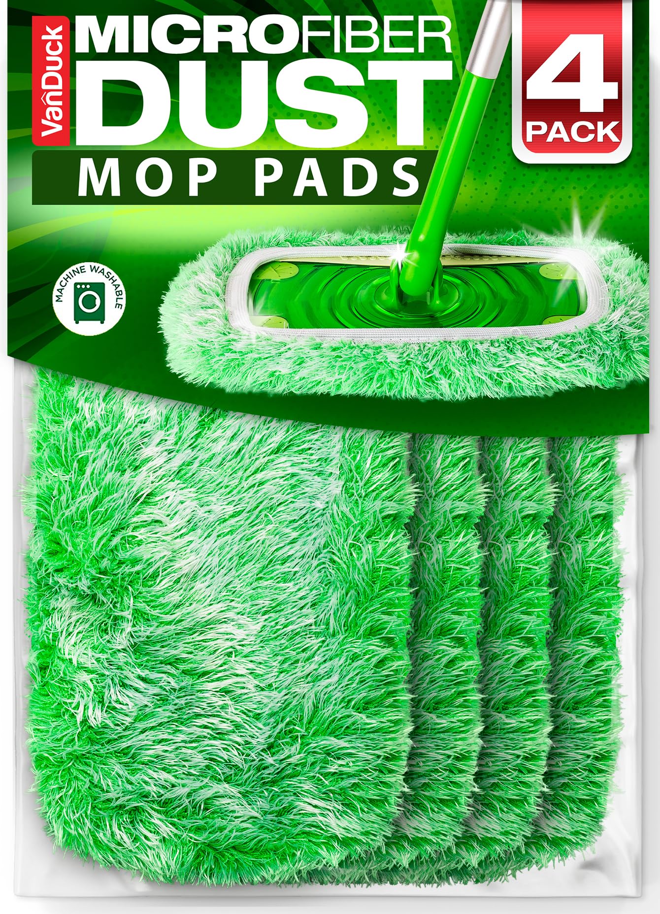 Reusable Microfiber Floor Duster Refill for Swiffer Sweeper (4 Count)