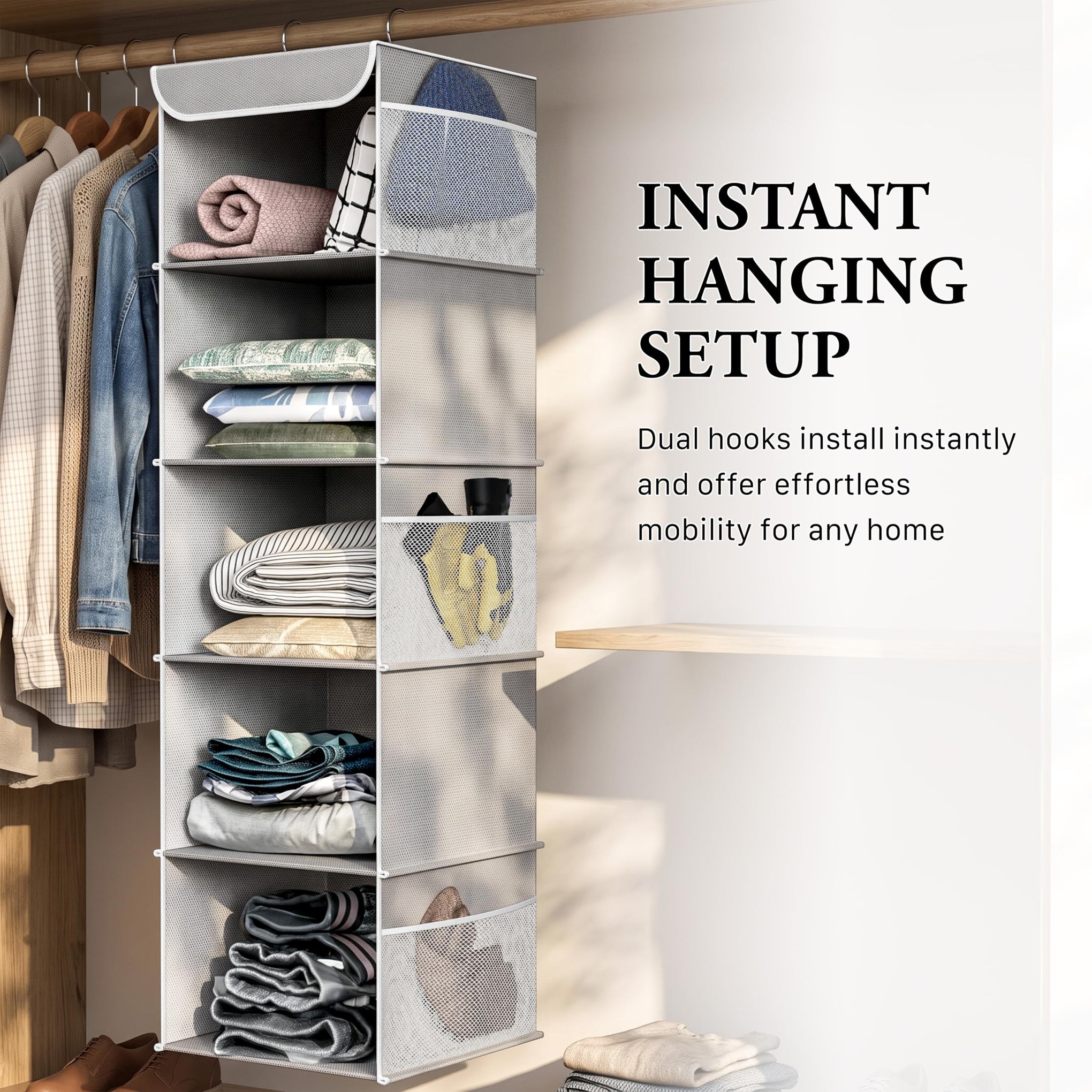 5 Shelf Hanging Closet Organizer