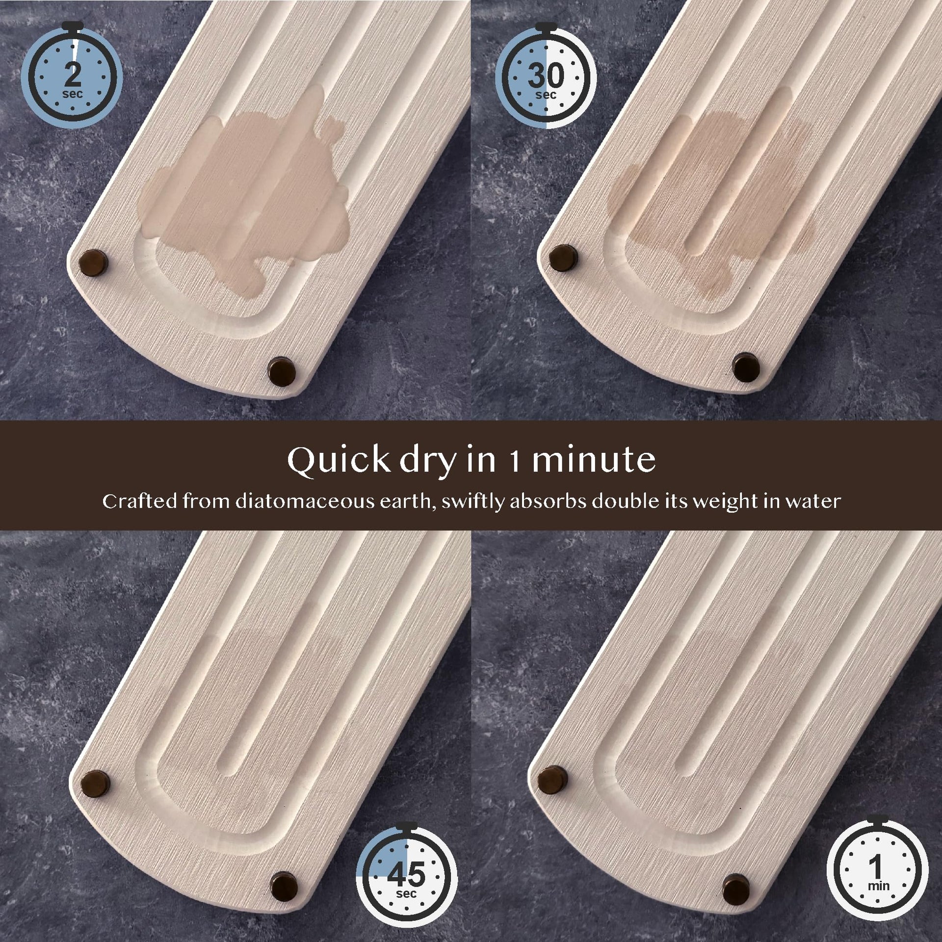 2PCS Absorbing Stone Soap Tray (2 Piece)