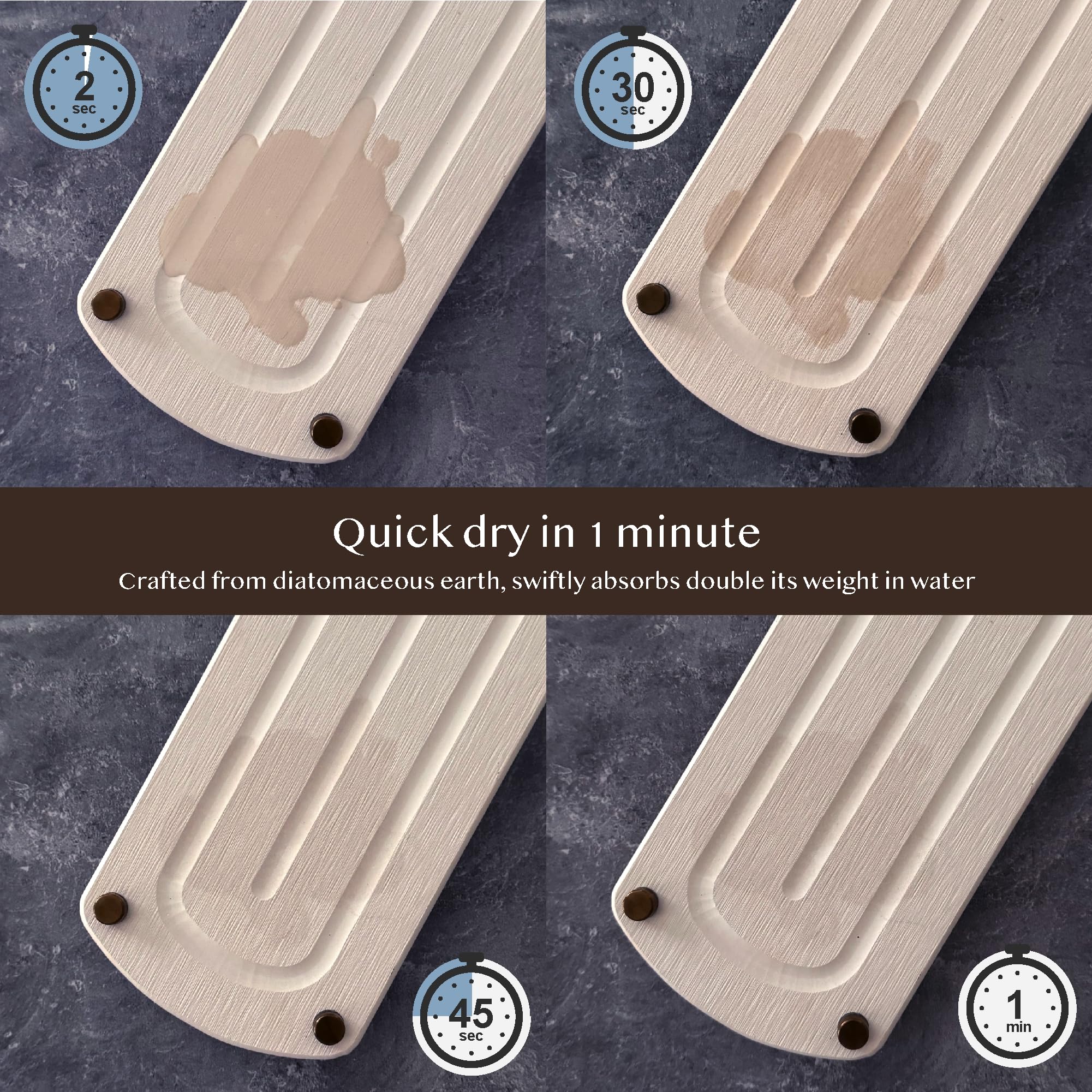 2PCS Absorbing Stone Soap Tray (2 Piece)