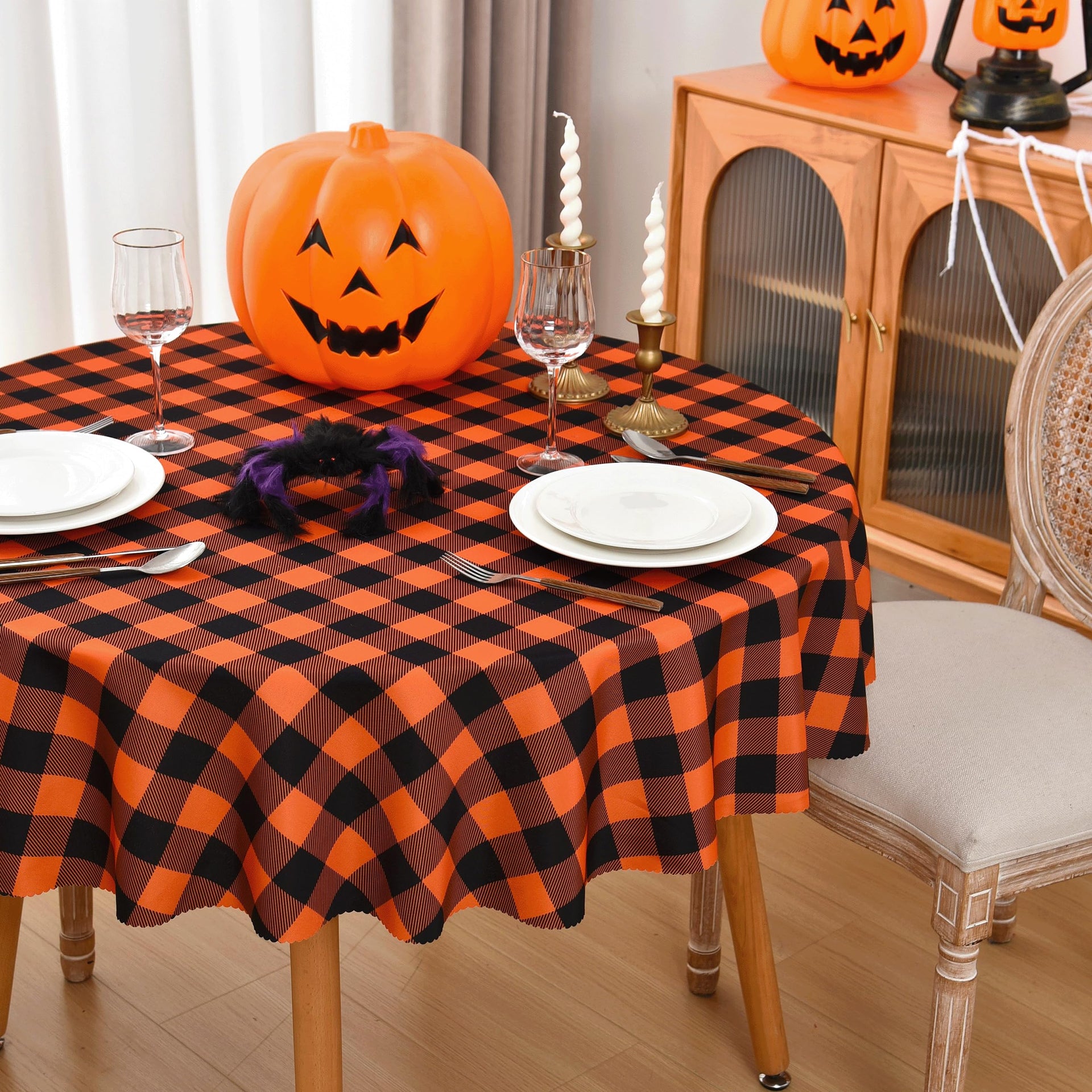Waterproof Plaid Tablecloth Fabric