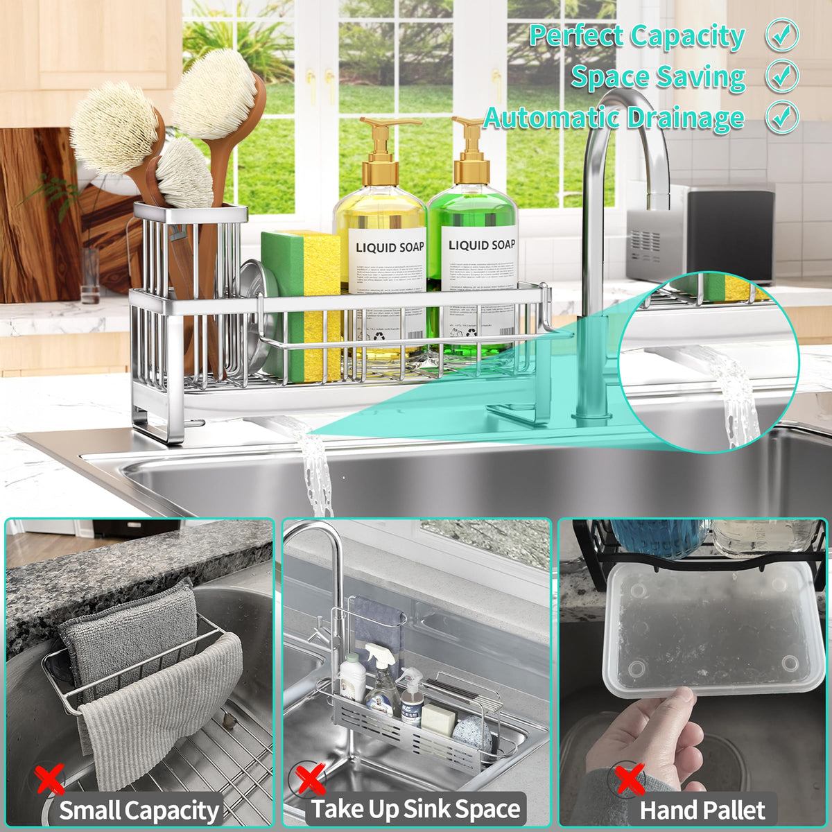 Sponge Holder for Kitchen Sink