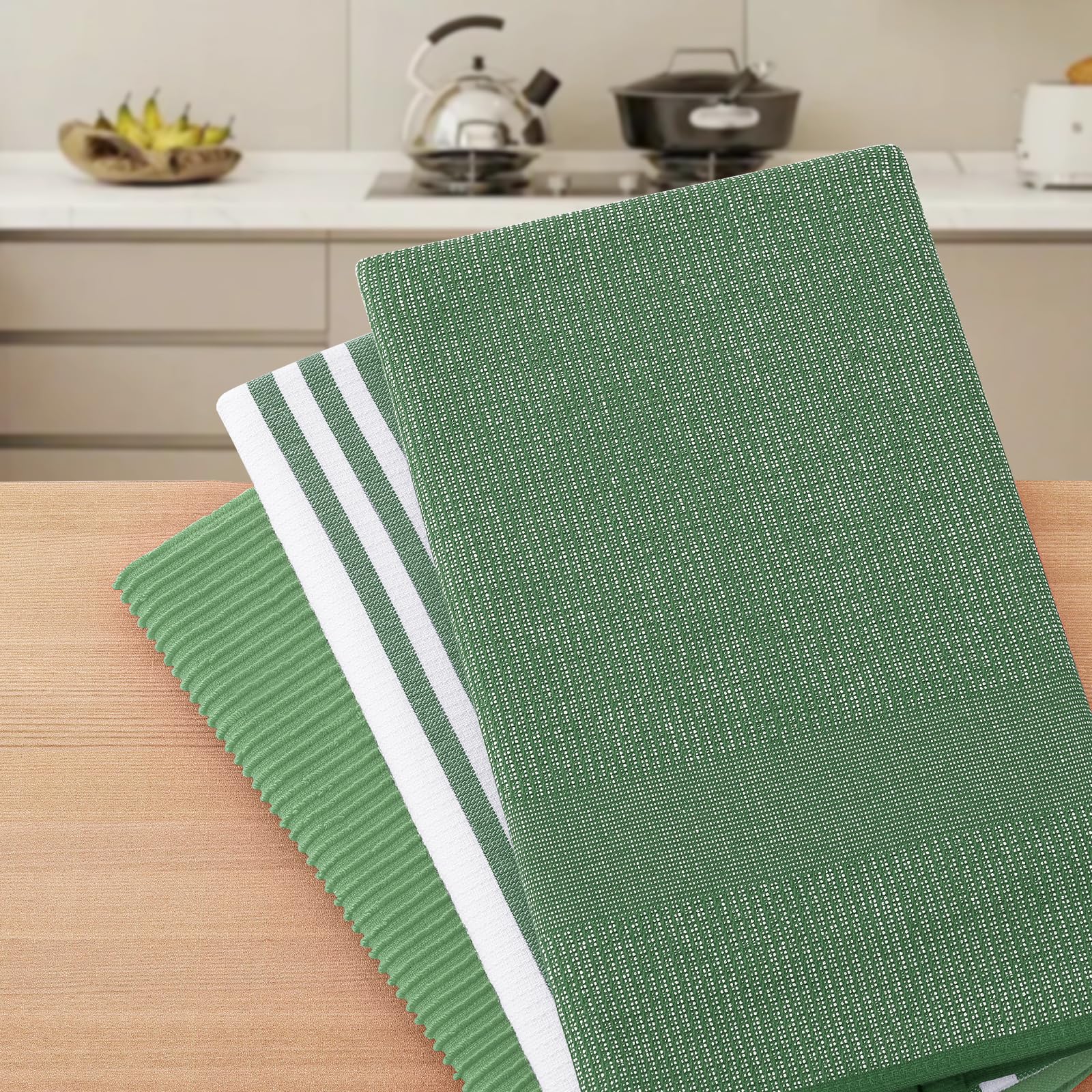 Cotton 380 GSM Premium Kitchen Towels (6 Count)