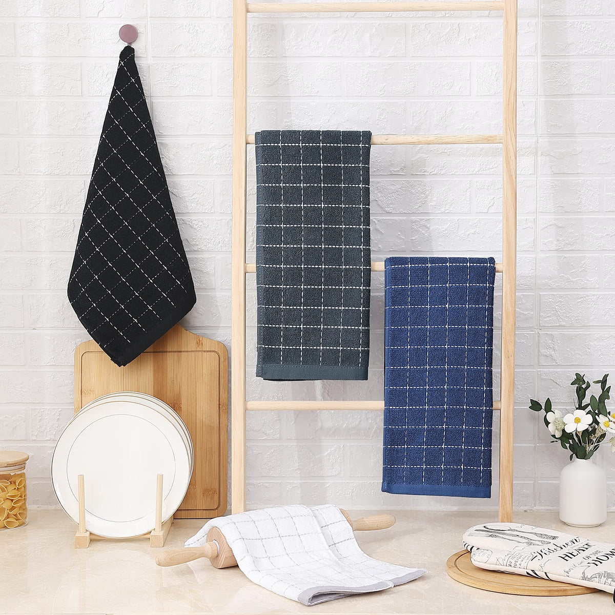 100% Cotton Terry Kitchen Towels (4 Count)