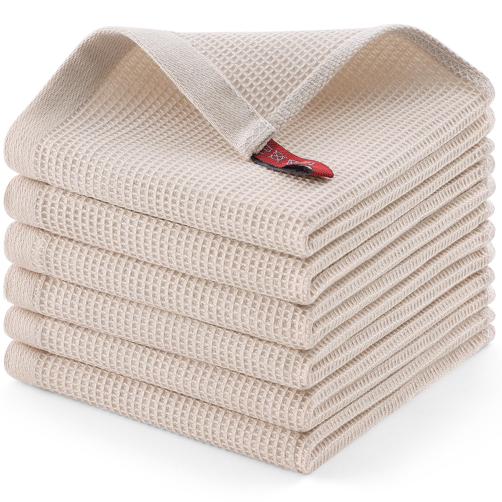 100% Cotton Waffle Weave Dish Cloths (6 Count)