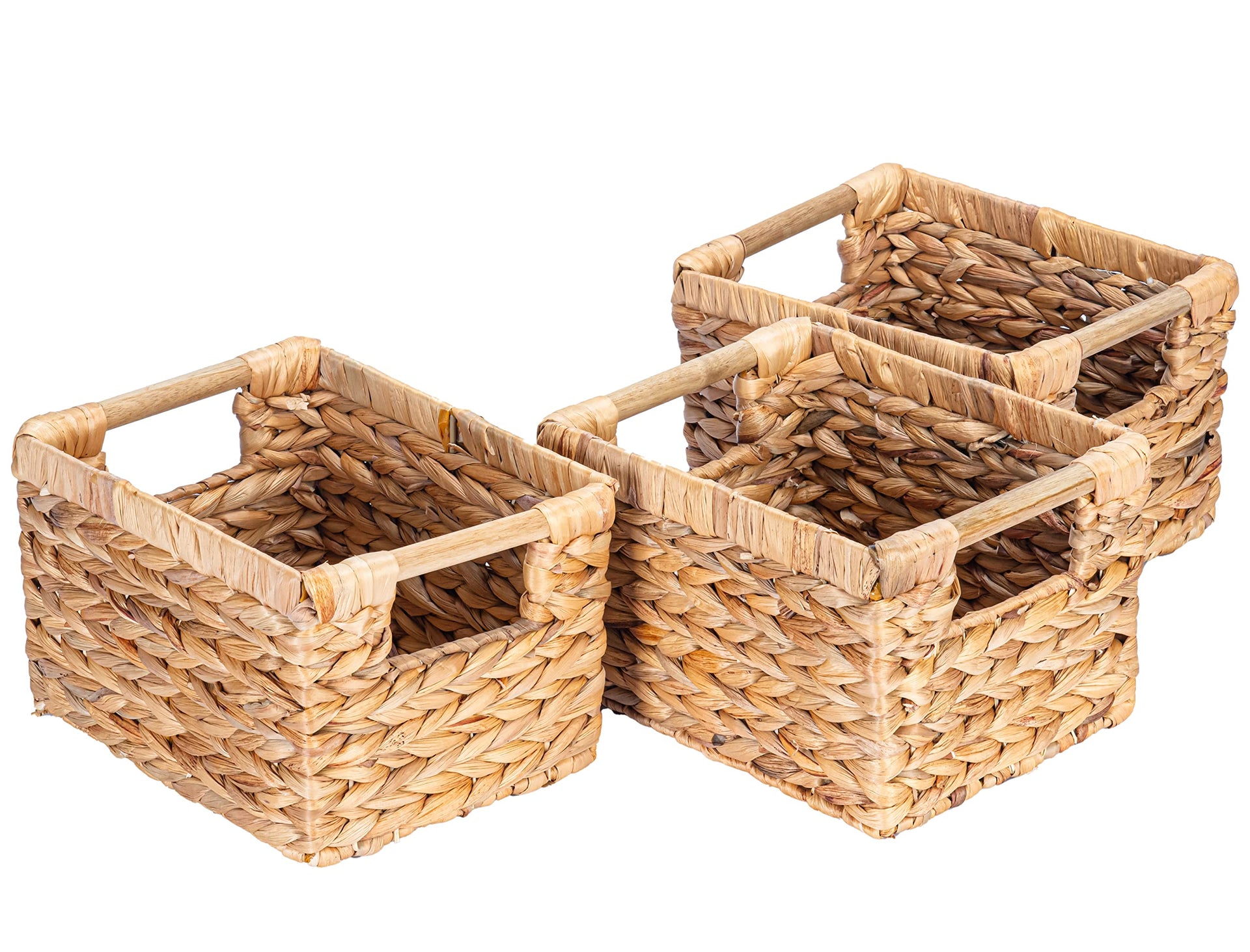 Small Wicker Baskets for Organizing Bathroom (3 Count)