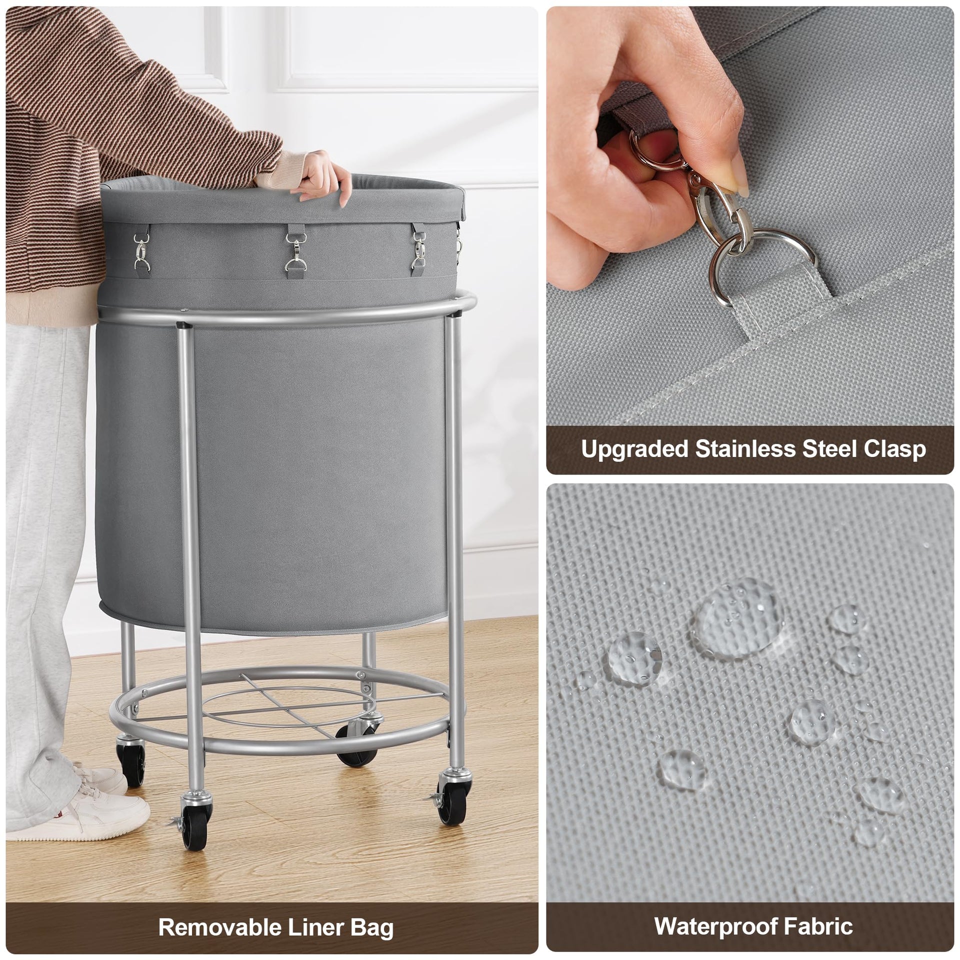 Laundry Basket with Wheels