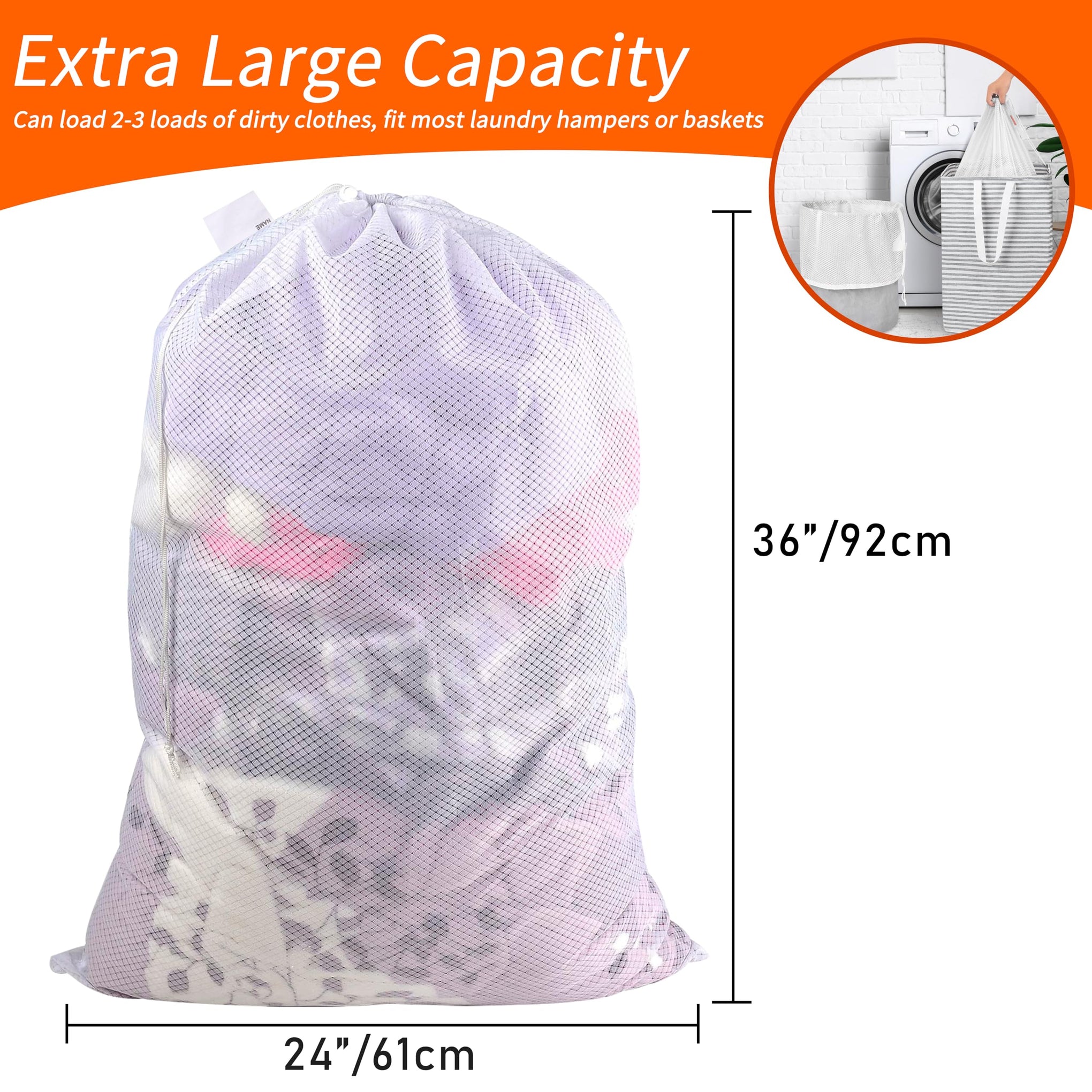 Heavy Duty Diamond Mesh Laundry Bag