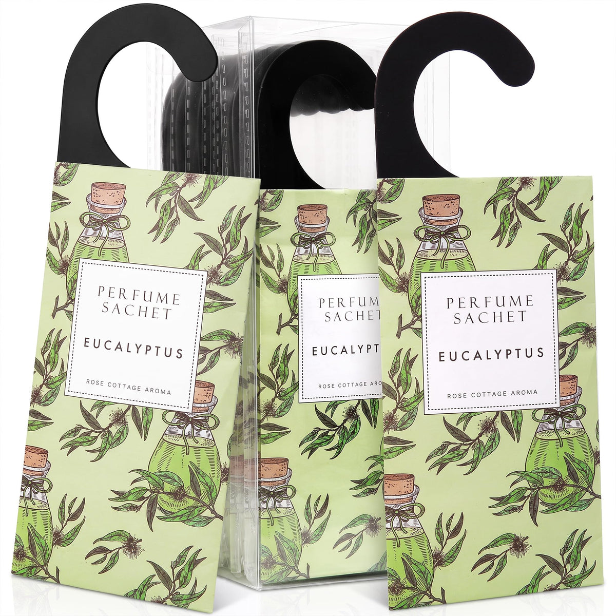 Large 12 Packs Eucalyptus Hanging Scented Sachets Long (12 Count)