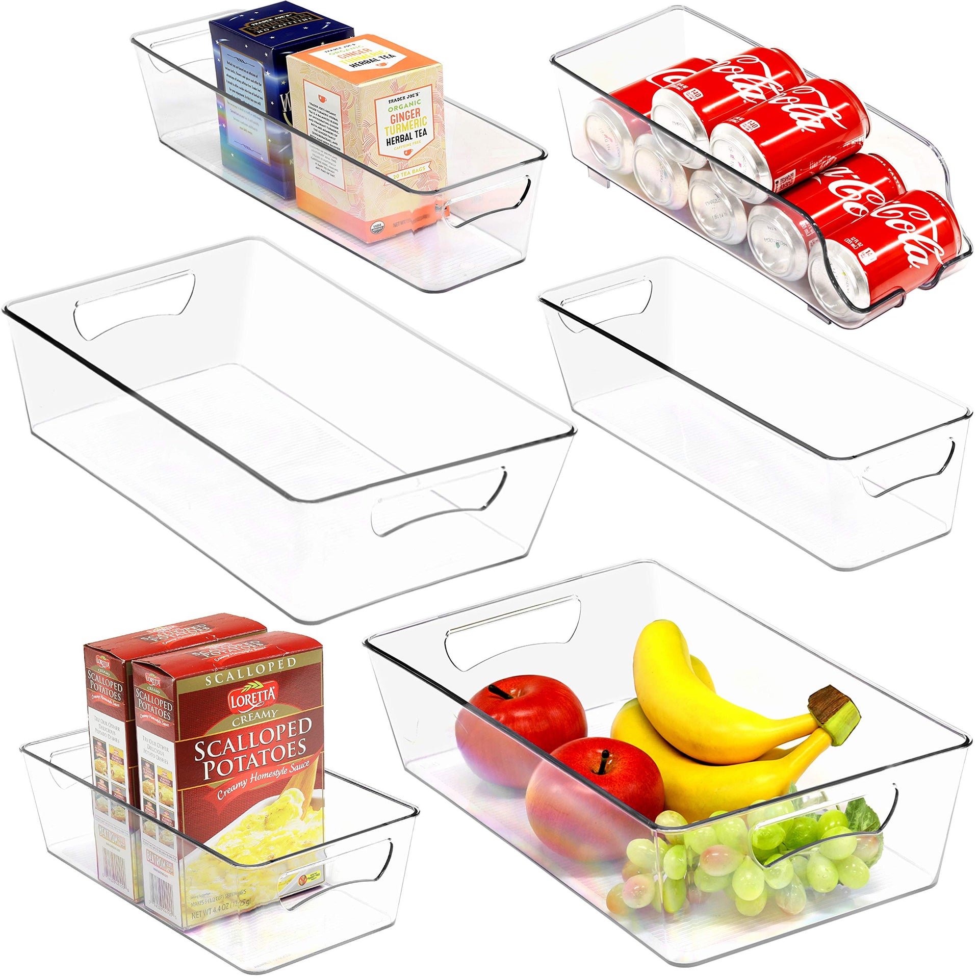 Refrigerator Storage Organizer Bins (6 Count)