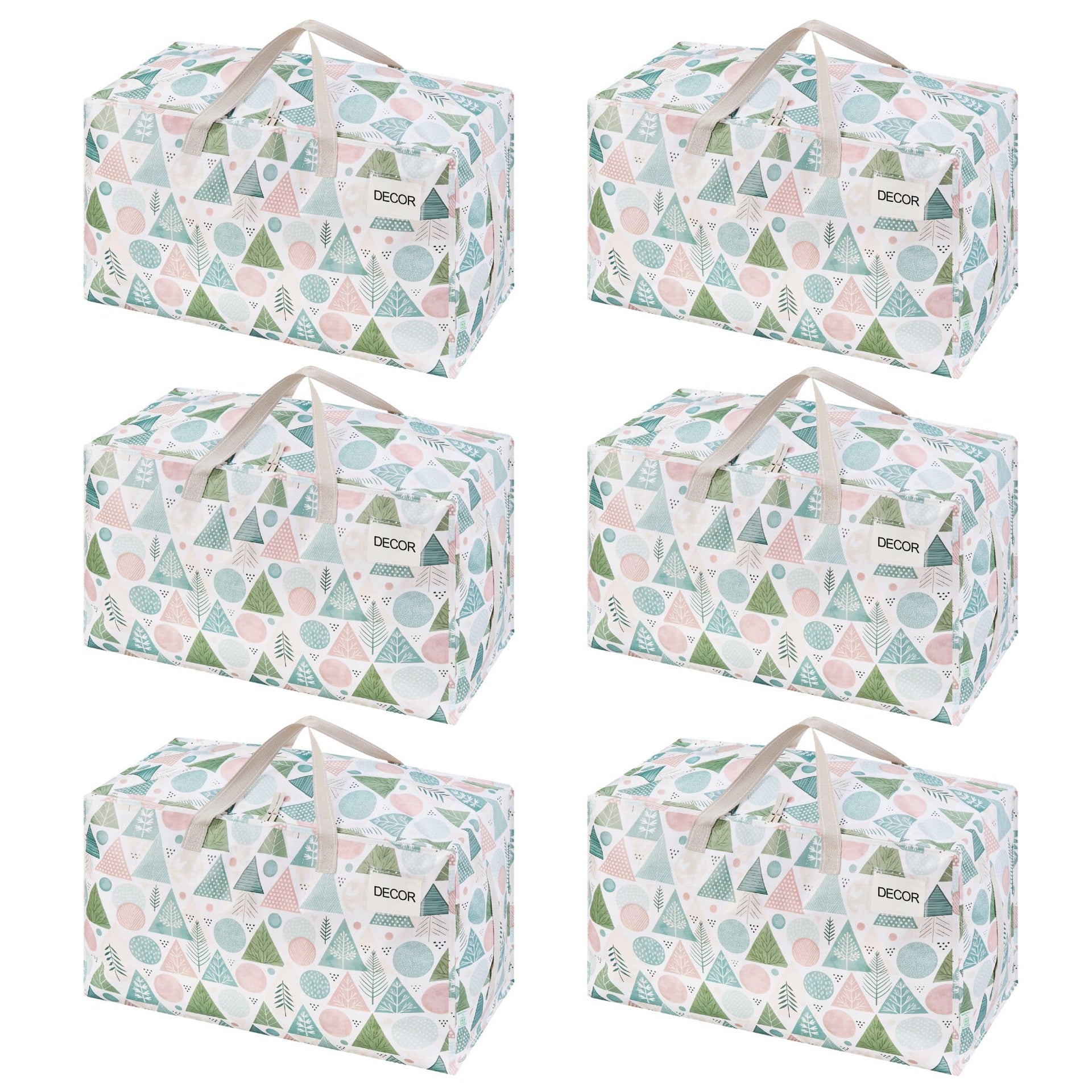 6 Pack Extra Large Heavy Duty Moving Bags with Wide Opening & Reinforced Handles (6 Count)