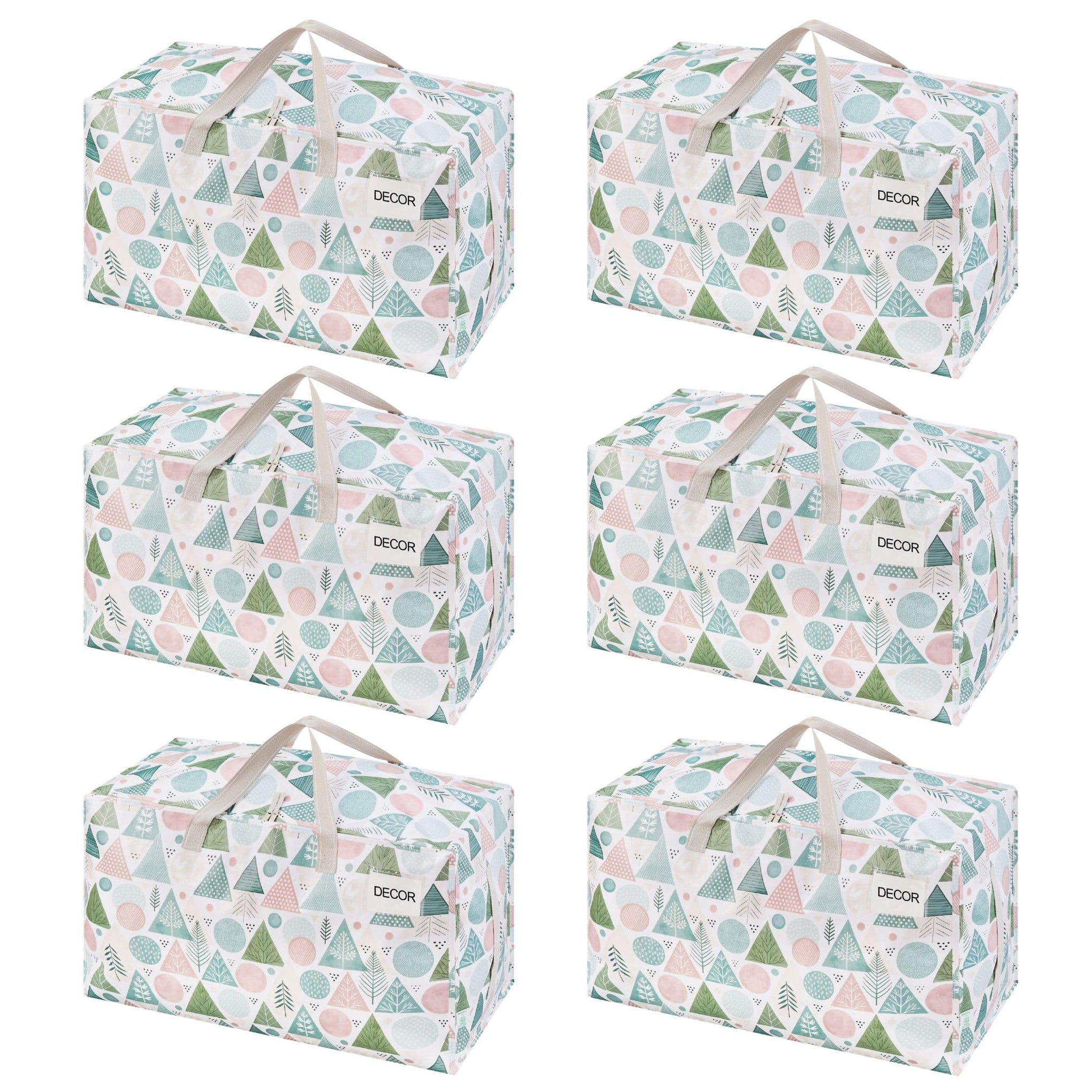 6 Pack Extra Large Heavy Duty Moving Bags with Wide Opening & Reinforced Handles (6 Count)