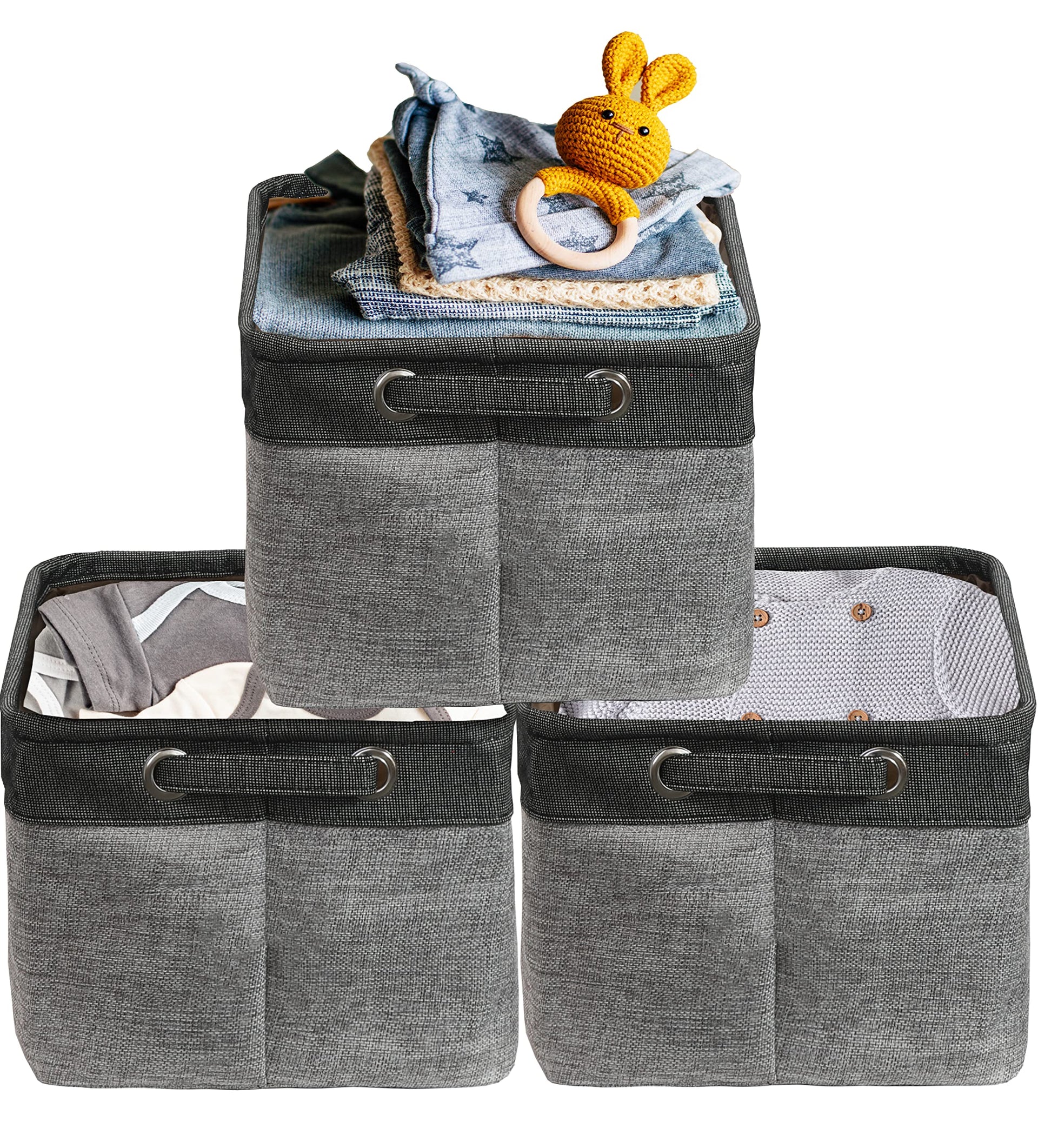 14.4" x 10" Slim Large Fabric Storage Bin (3 Count)