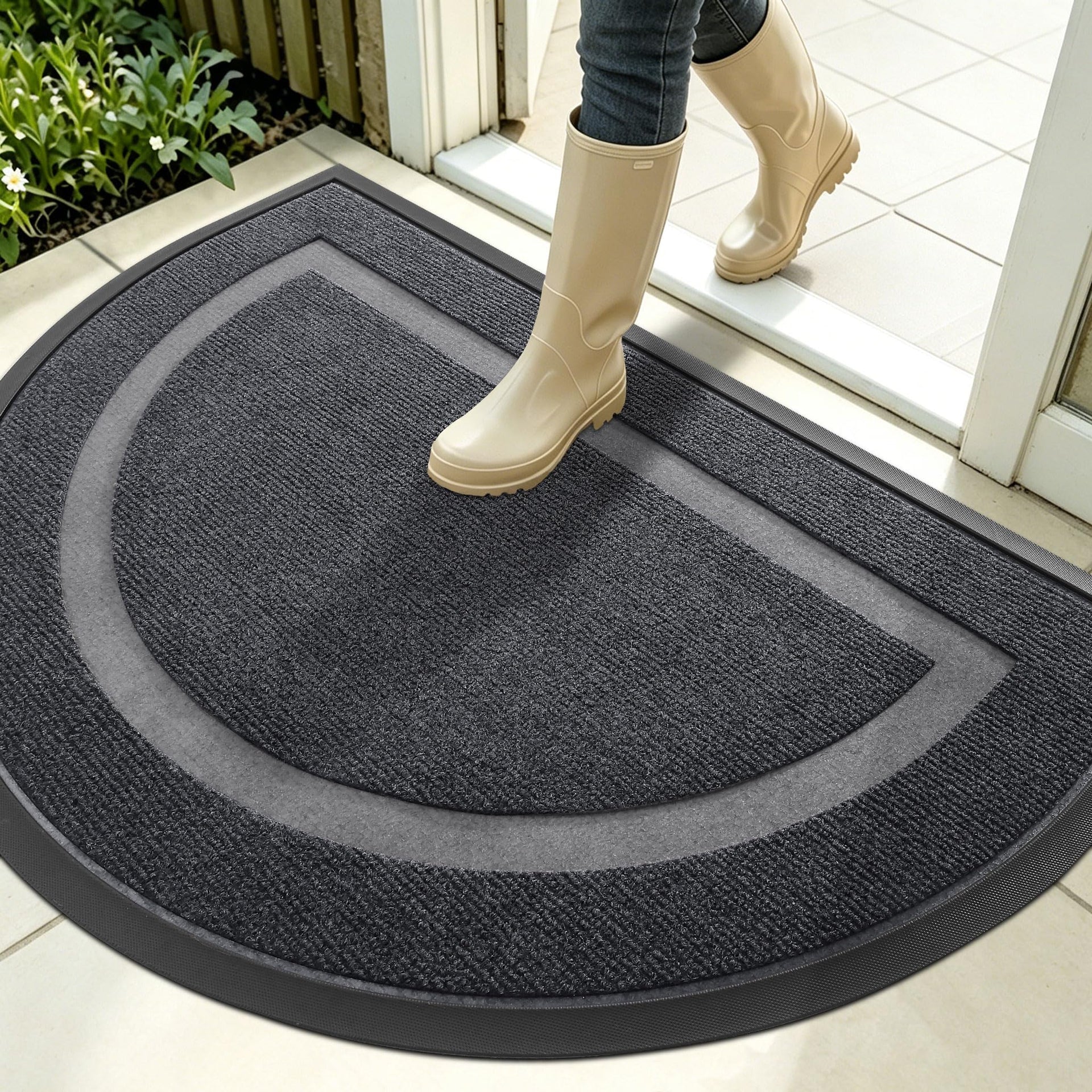 Half Circle Front Door Mat Outside 35x23 All