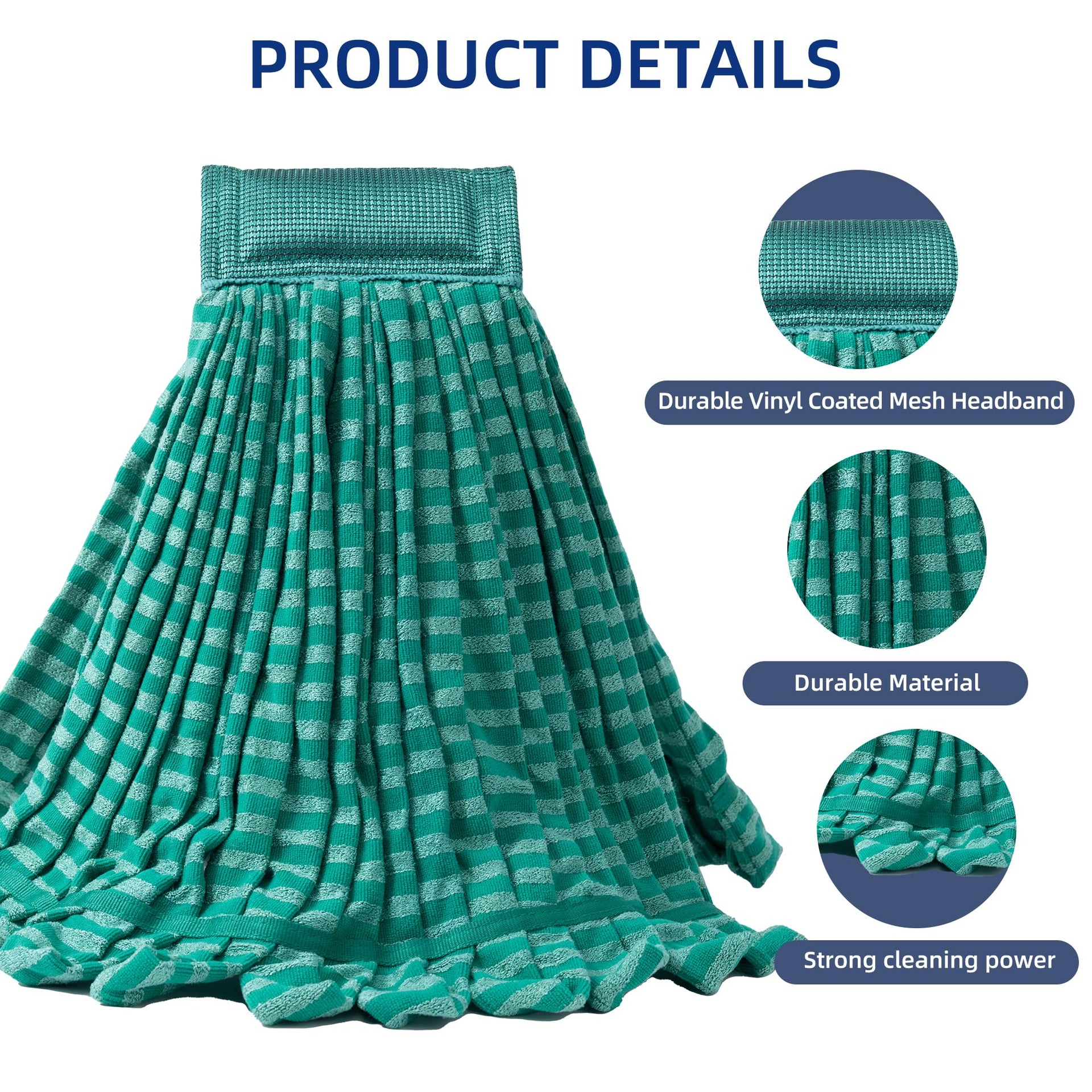 2 Pack Large Microfiber Tube Mop Heads (2 Count)