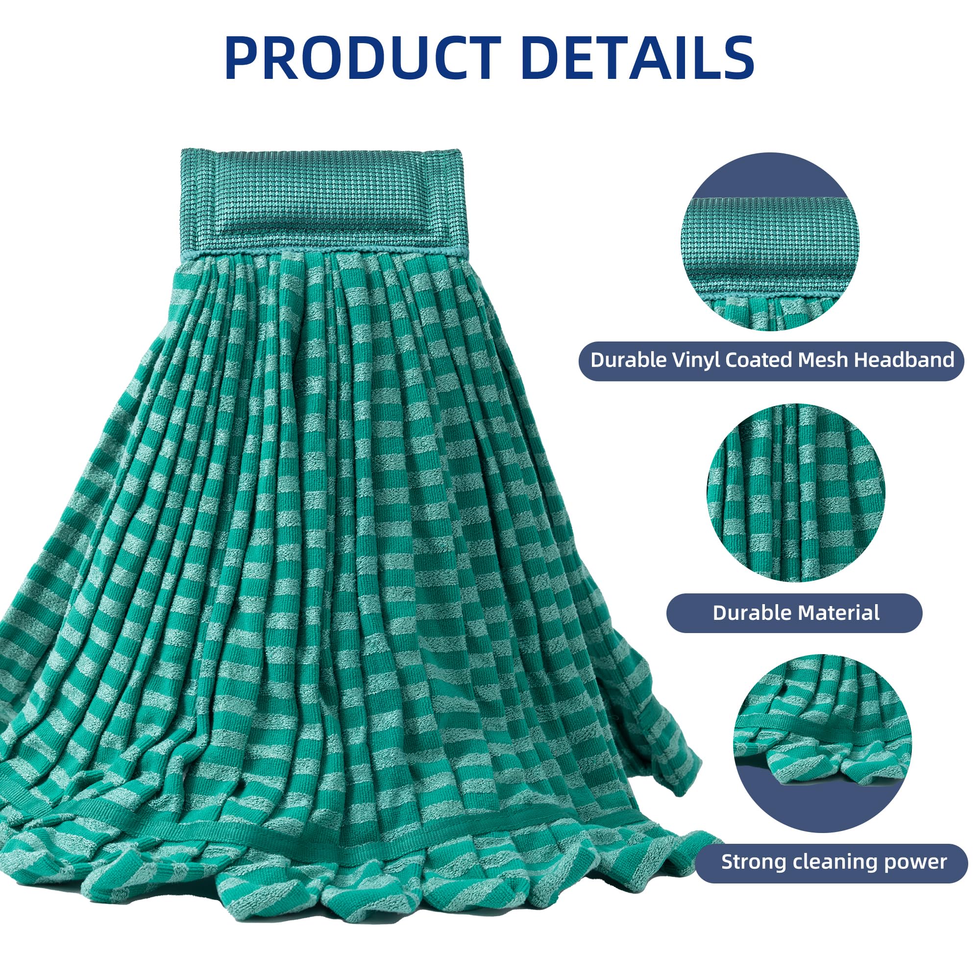 2 Pack Large Microfiber Tube Mop Heads (2 Count)