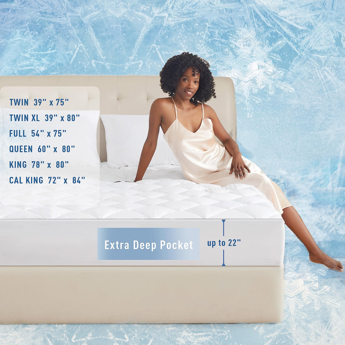 Cooling Full Mattress Pad for Hot Sleepers