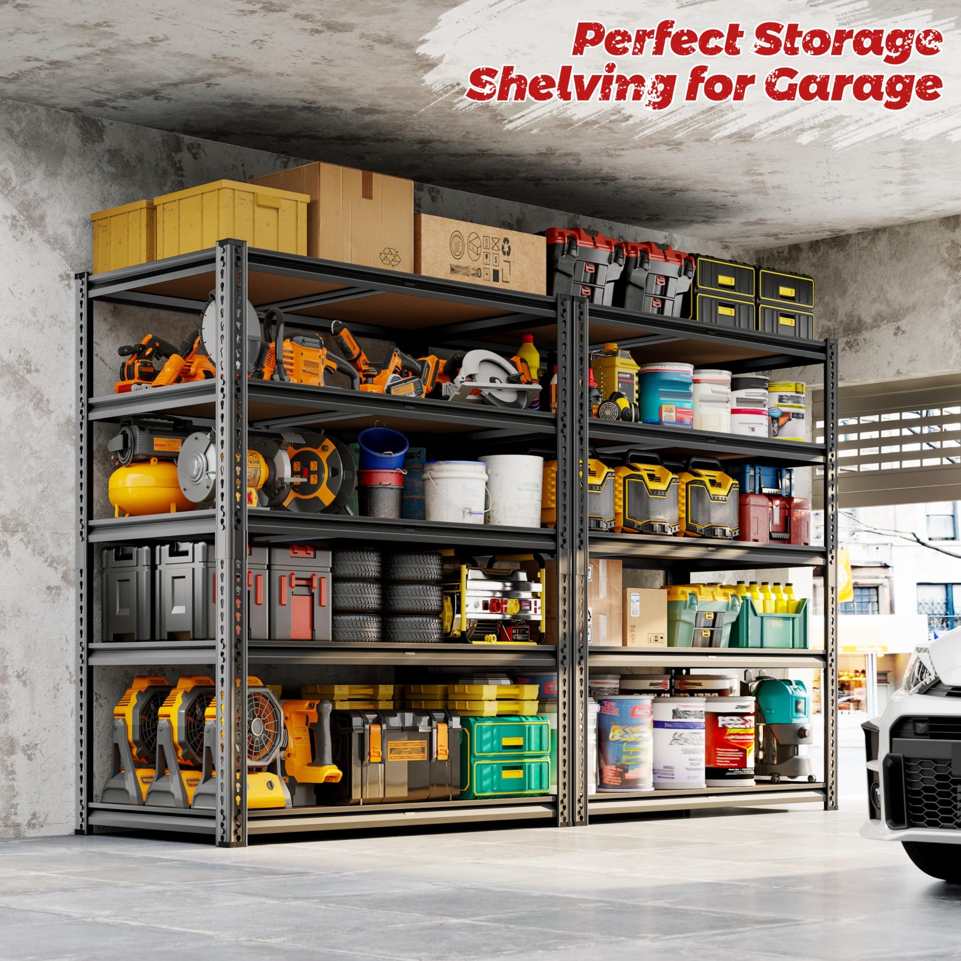 Garage Shelving Unit 35.6" W x 16" D x 72" H (2 Count)