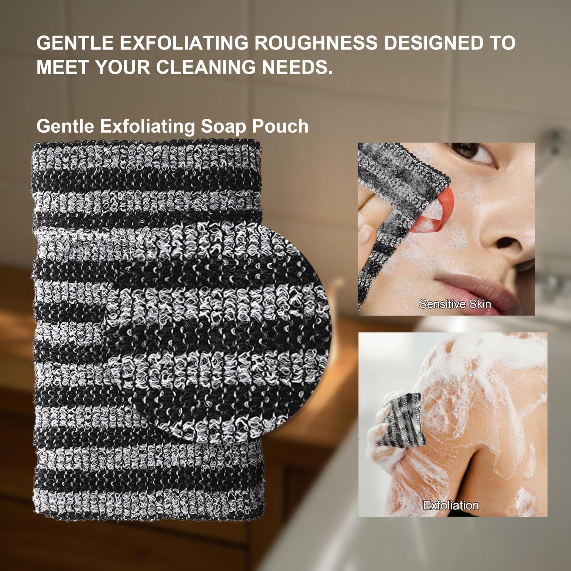 4 Pack Soap Bag Gentle Exfoliating (4 Count)