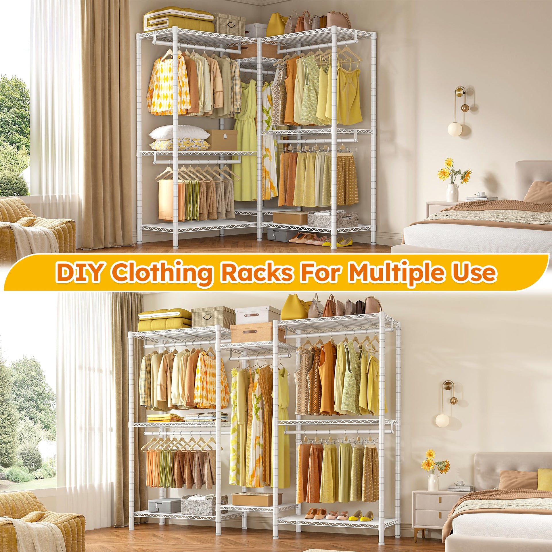 Clothes Rack Clothing Racks for Hanging Clothes Heavy Duty