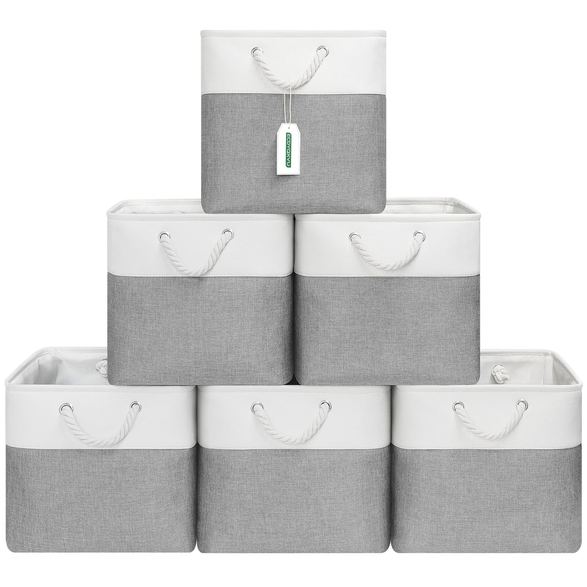 13x13x13 Inch Storage Cube Bins Foldable Organizer Baskets 6 Pack (6 Count)