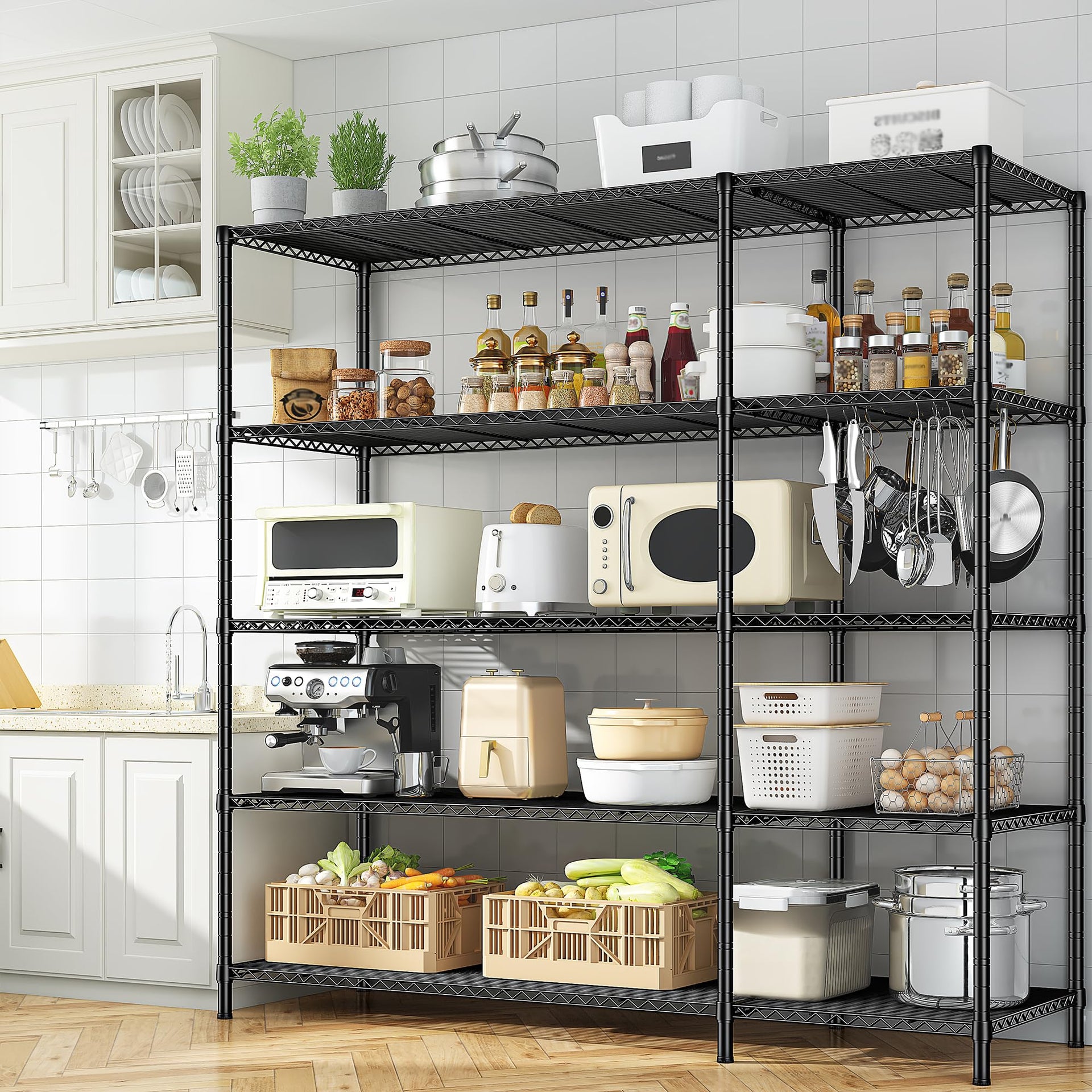 70.8H Wire Shelving Rack (2 Count)