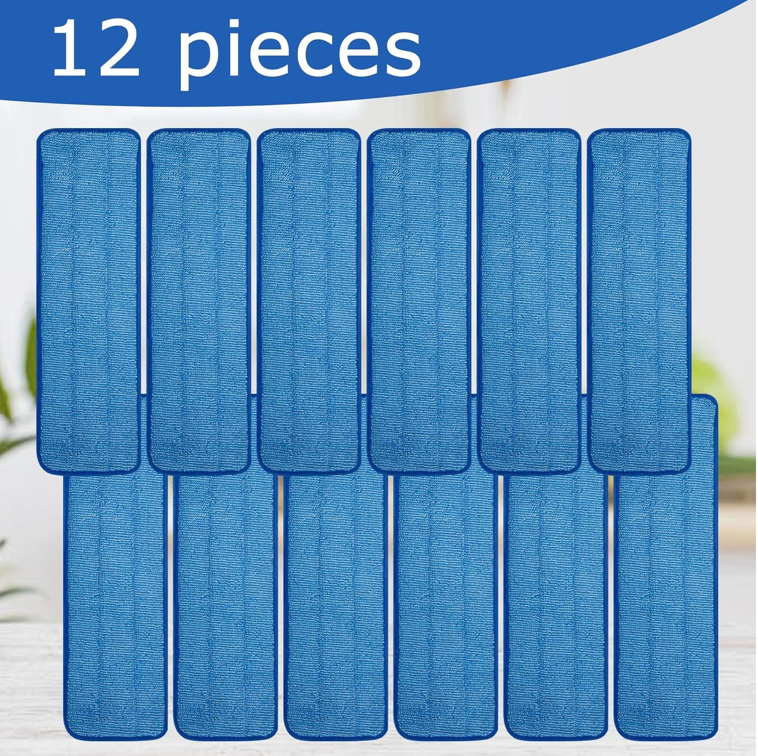 12 Pack of 18 inch Microfiber Pad Universal for Commercial (12 Count)