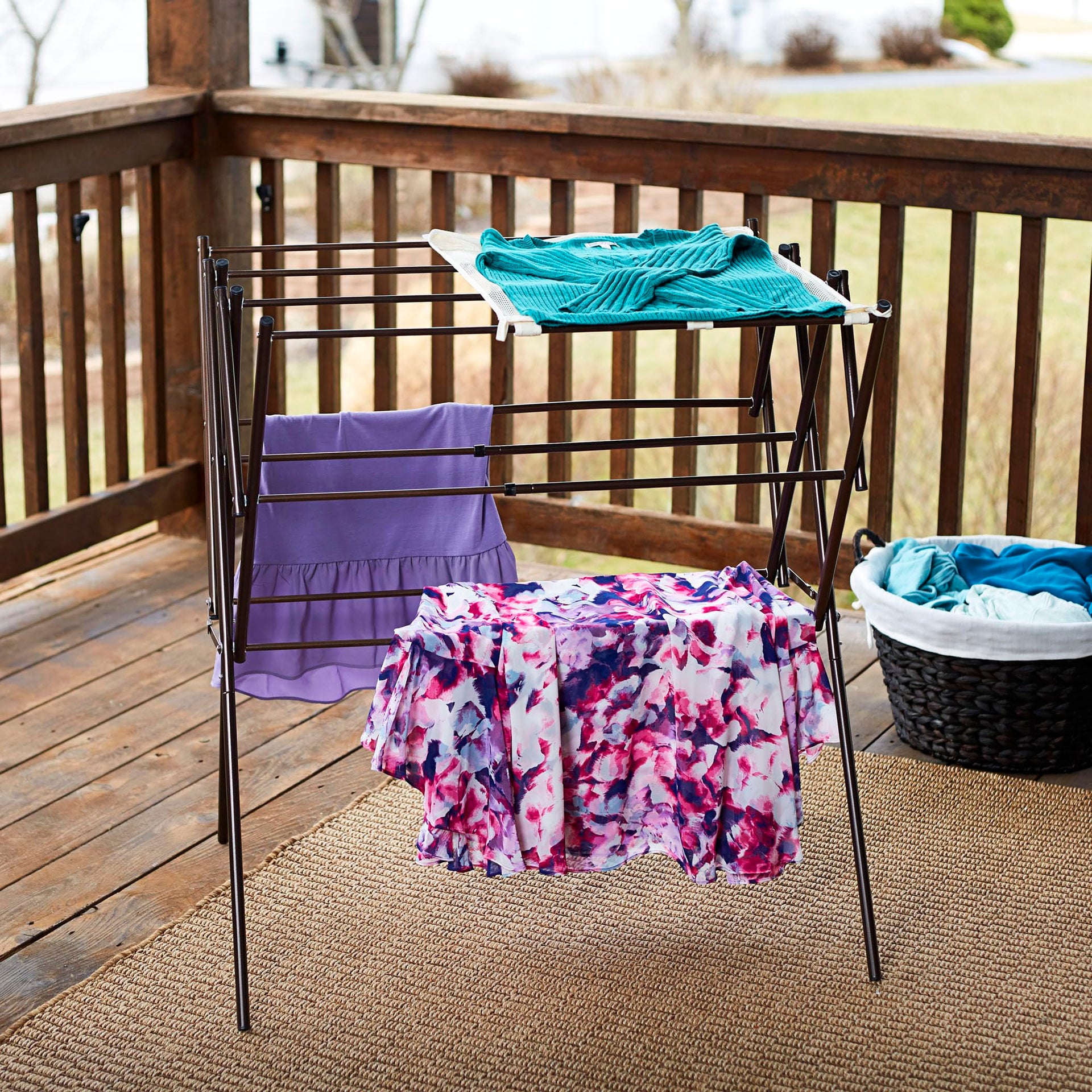 5175 Collapsible Expandable Metal Clothes Drying Rack